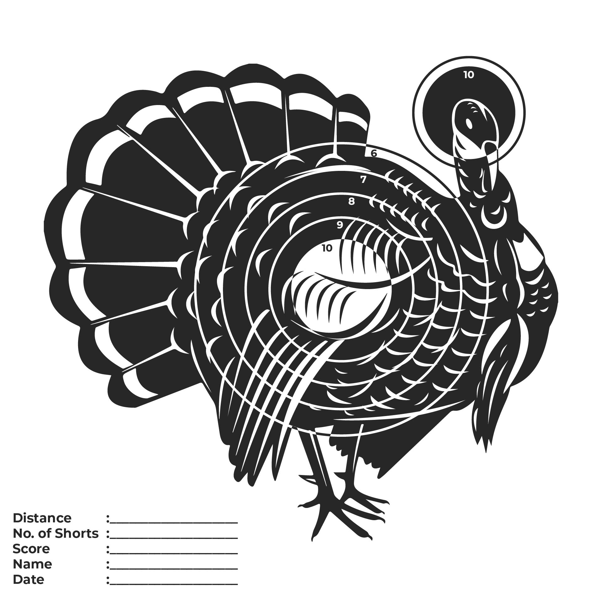 Turkey Pattern Target Printable