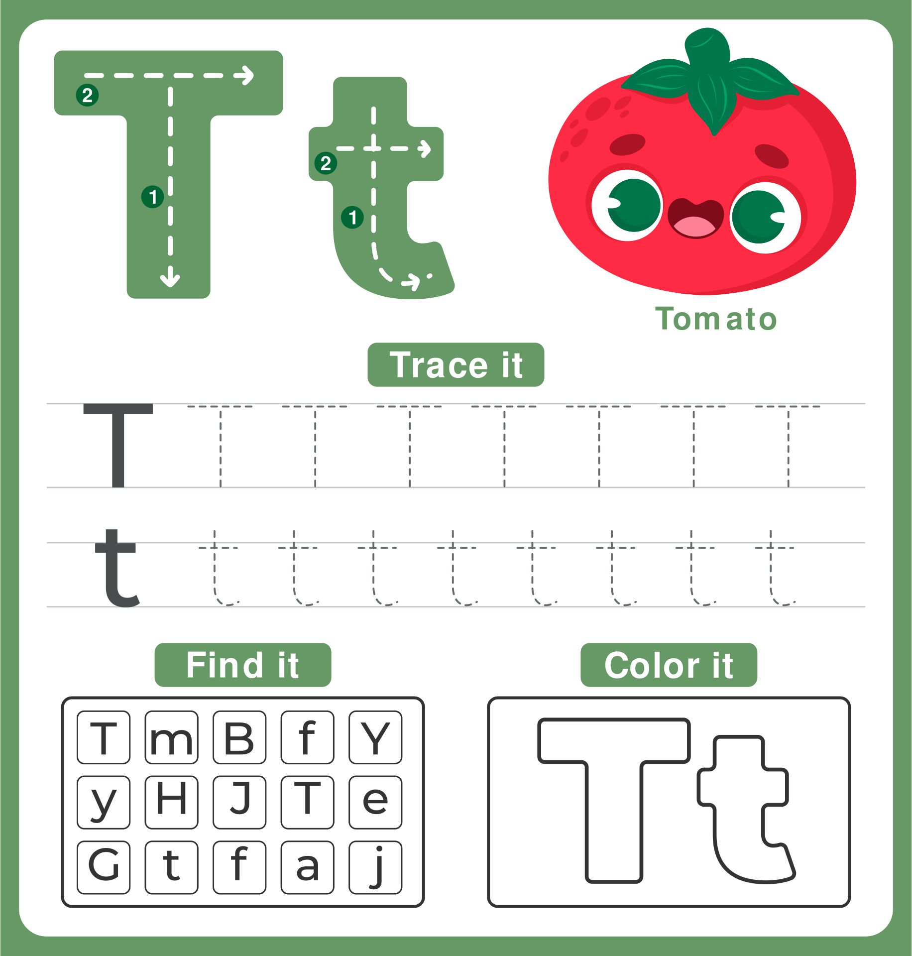 10 Best Letter T Printables Printableecom Letter T Word List With Illustrations Printable 