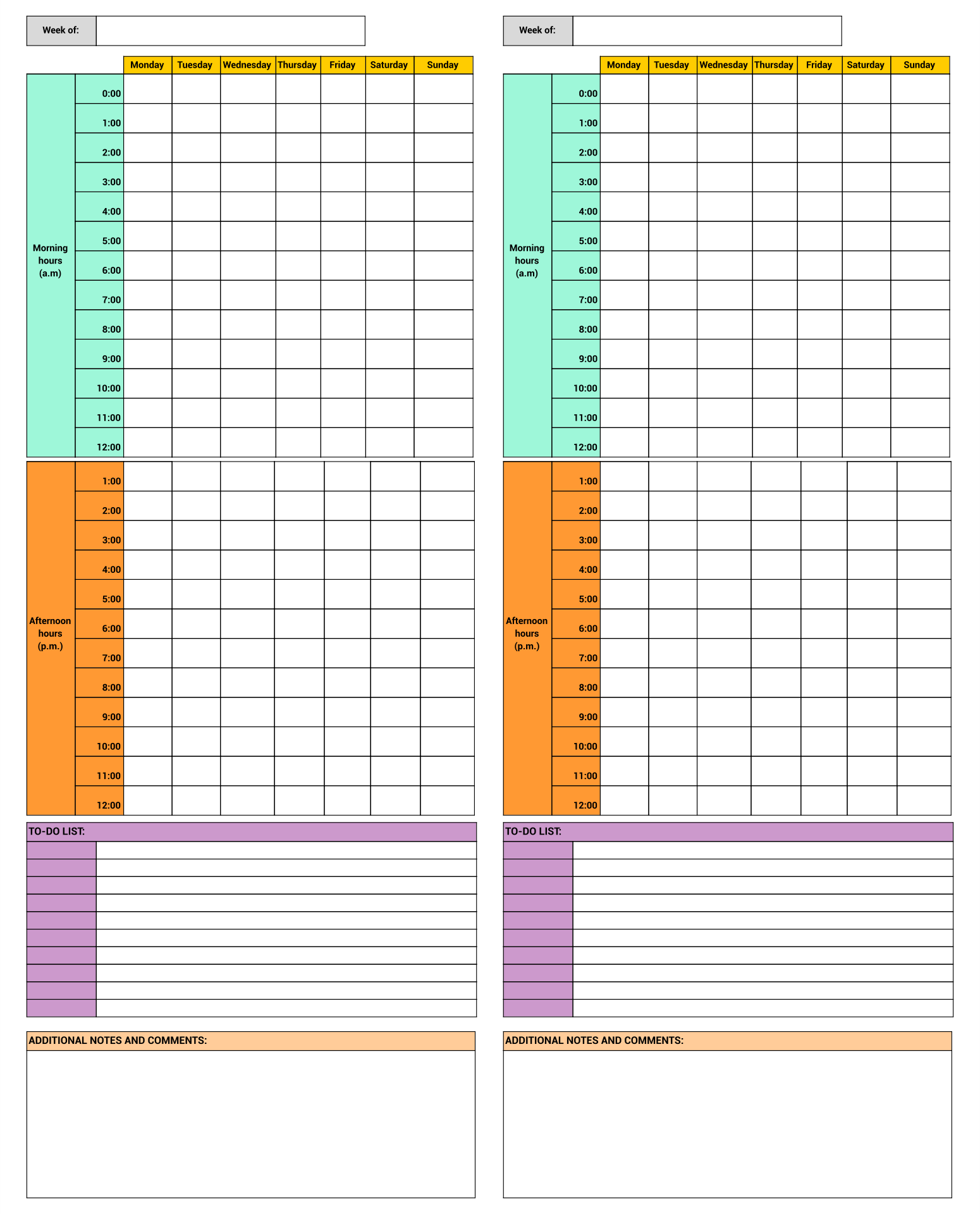 10 Best Hourly Day Planner Printable Pages PDF For Free At Printablee