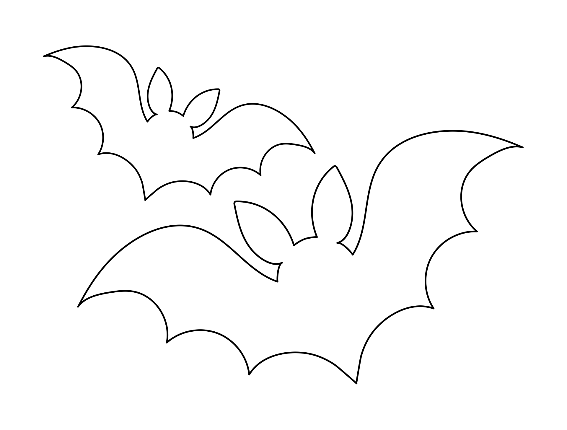 Halloween Bat Stencils 15 Free PDF Printables Printablee