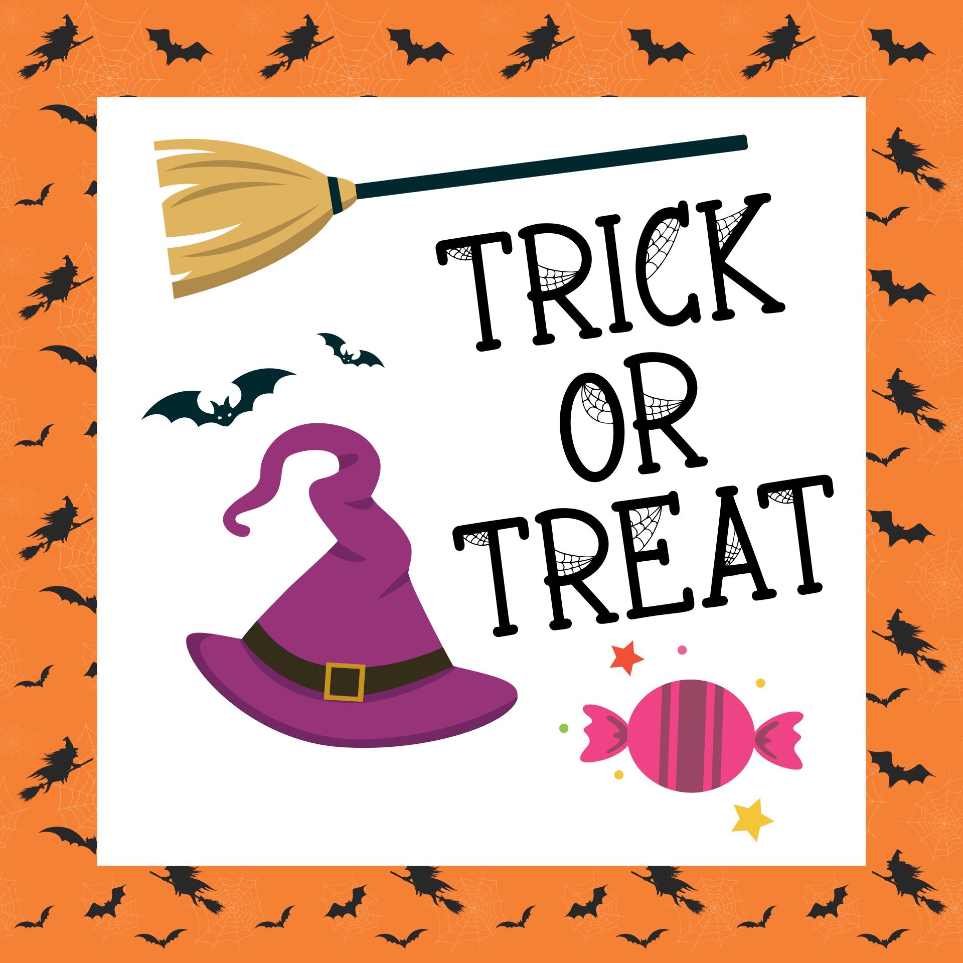 Printable Trick Or Treat Sign