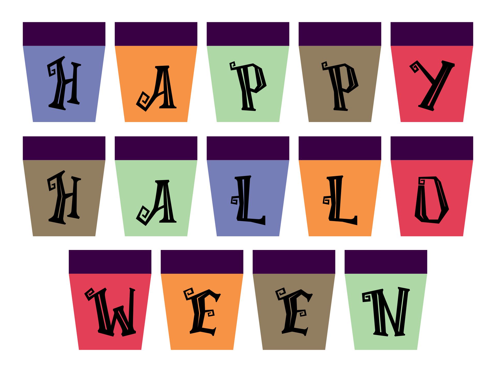 Happy Halloween Letters - 15 Free PDF Printables  Printablee