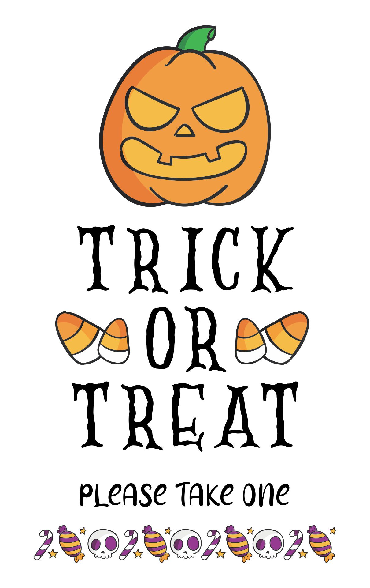 Halloween Candy Sign Printable