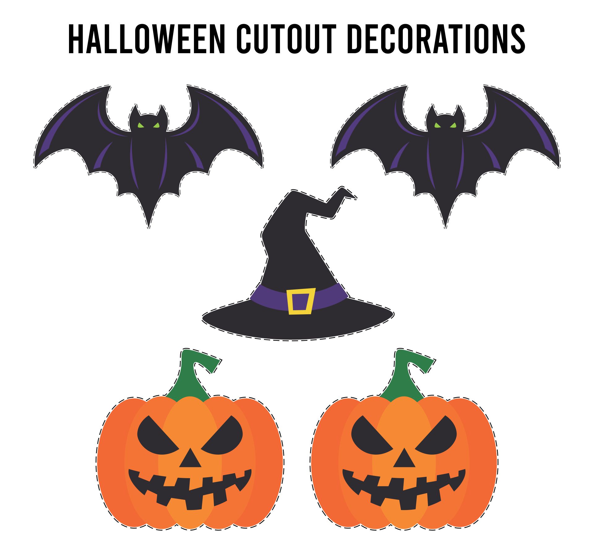 Cutout Halloween Printables