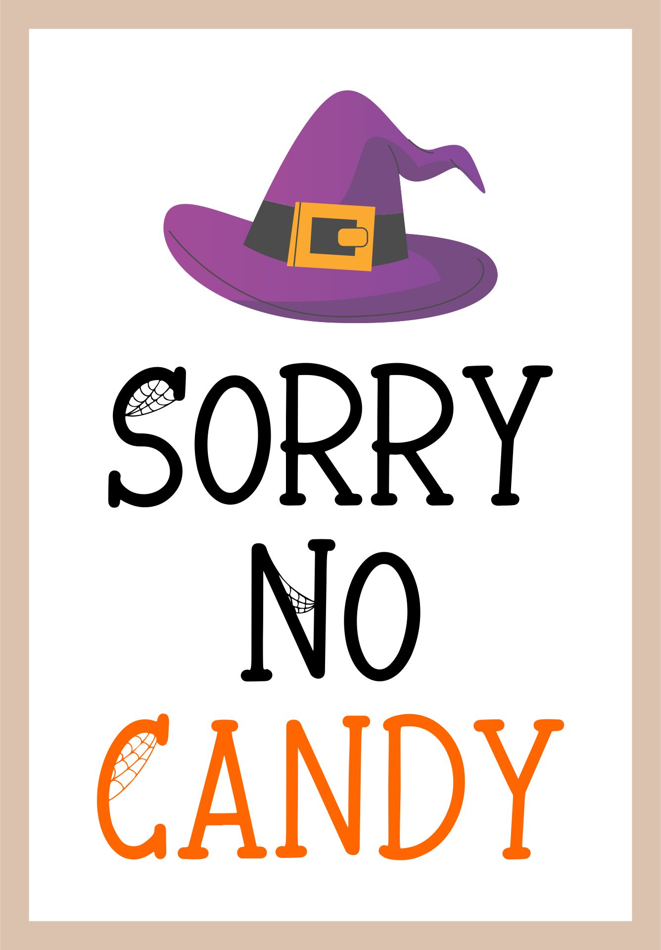 Free Printable Halloween Candy Sign