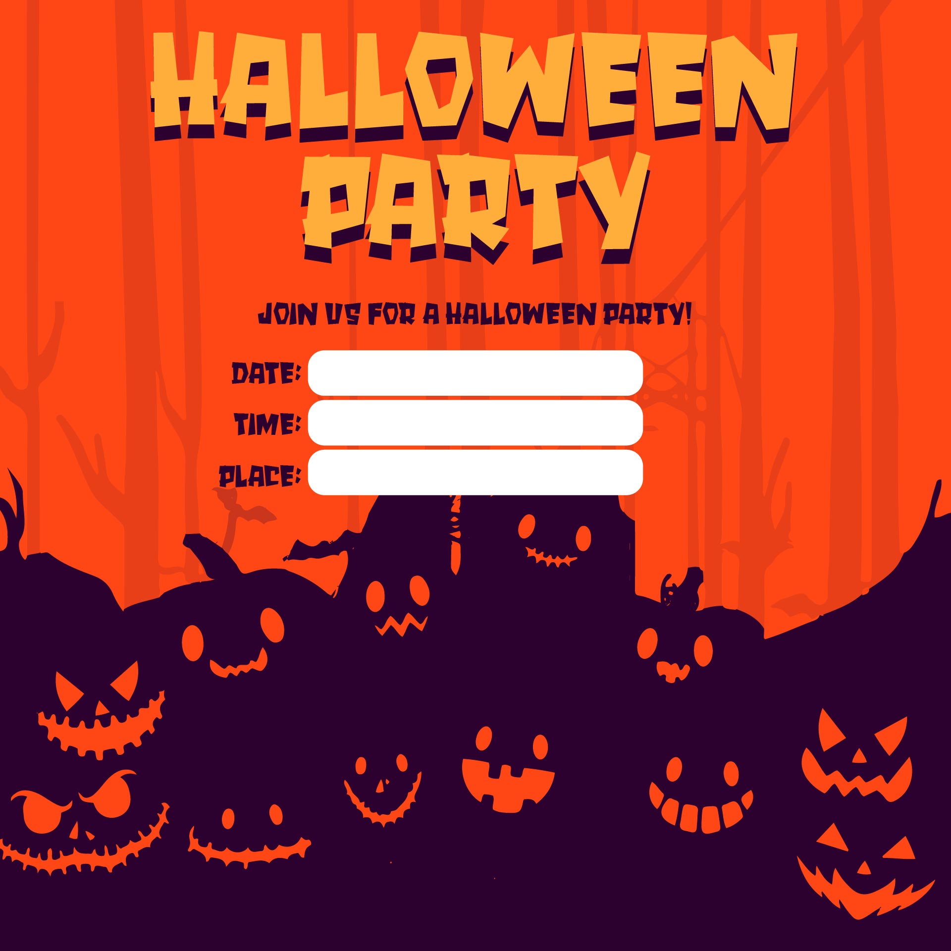 15 Best Scary Halloween Invitation Templates Printable Free