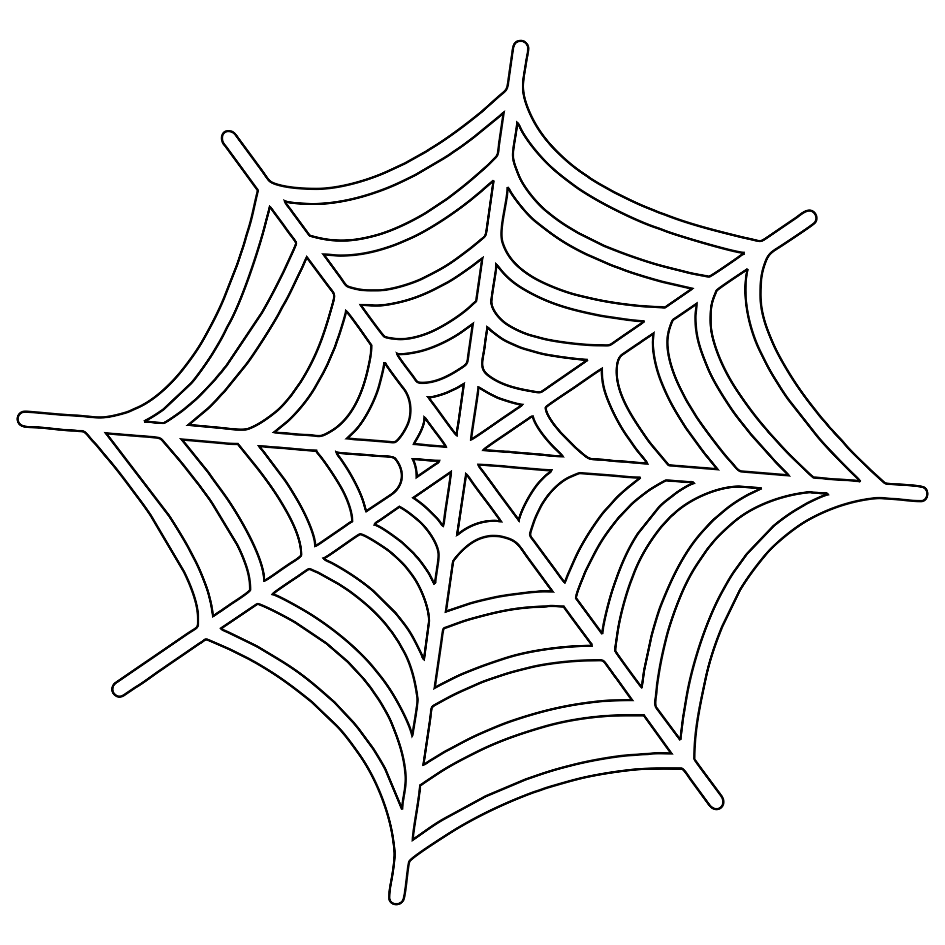Spider Web Stencil Printable