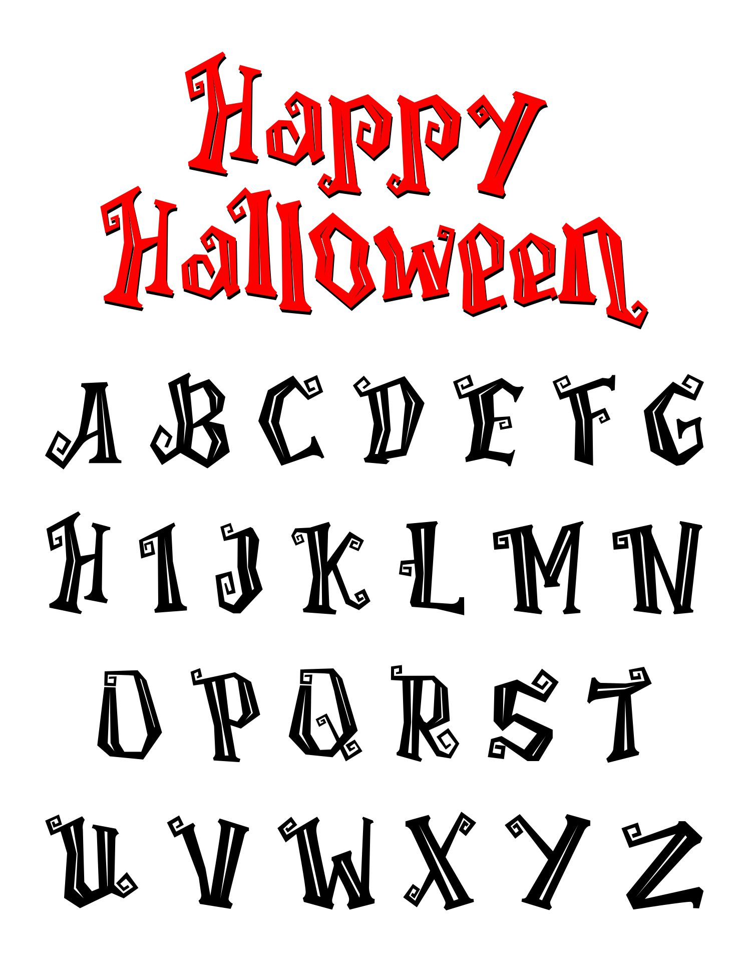 15 Best Printables Free Halloween Fonts Printablee