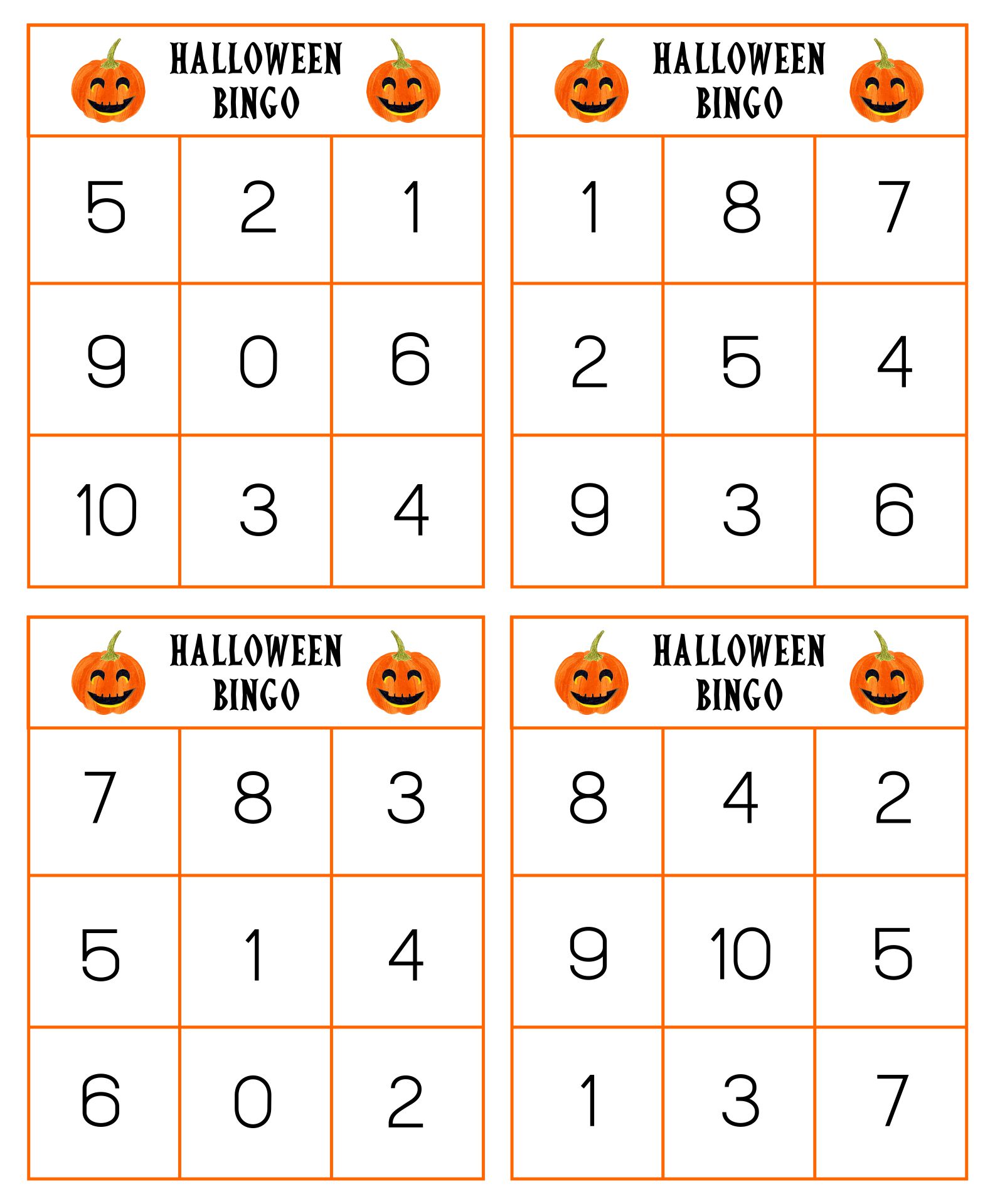 Halloween Math Bingo Free Printable Pdf