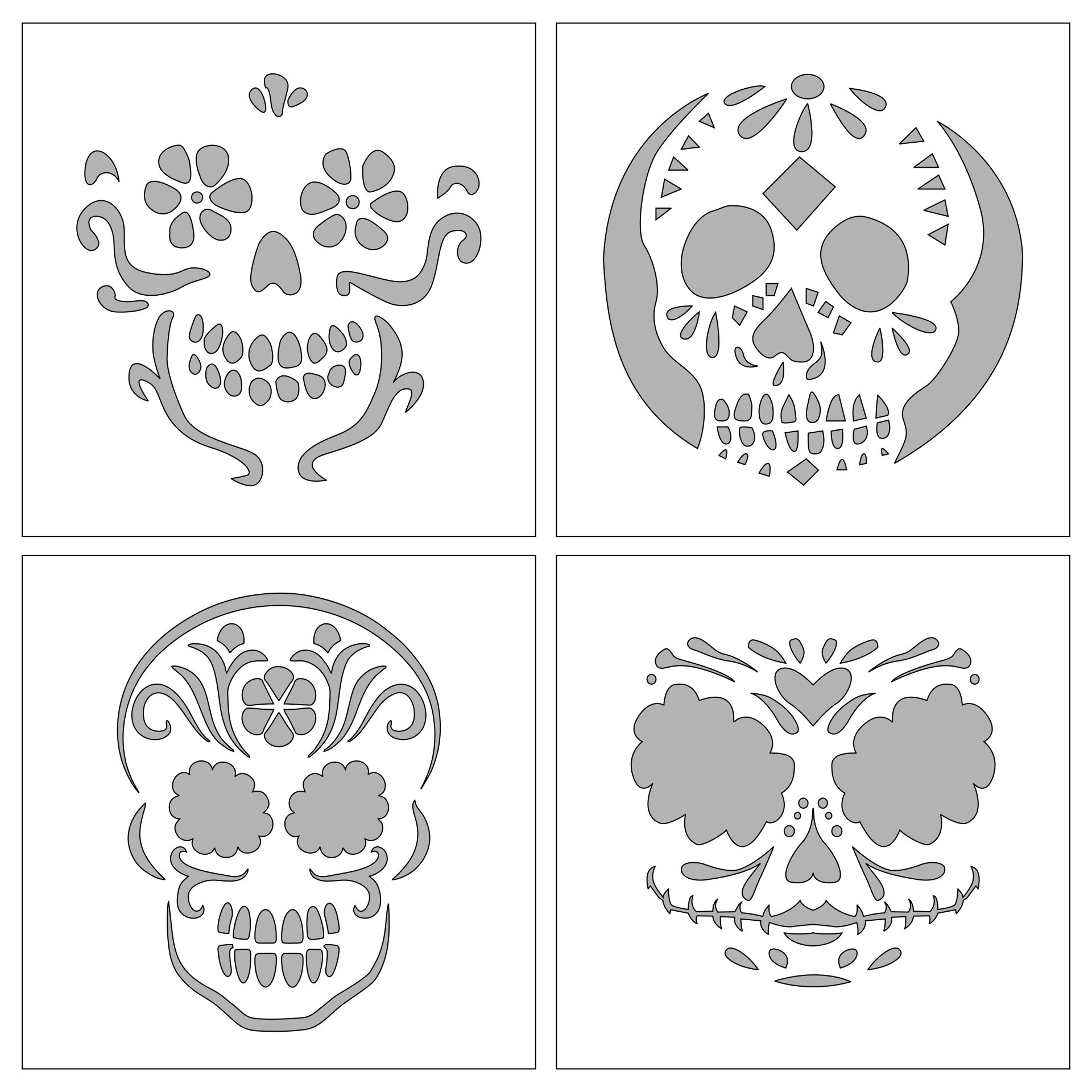 Halloween Pumpkin Stencils Skulls 15 Free PDF Printables Printablee