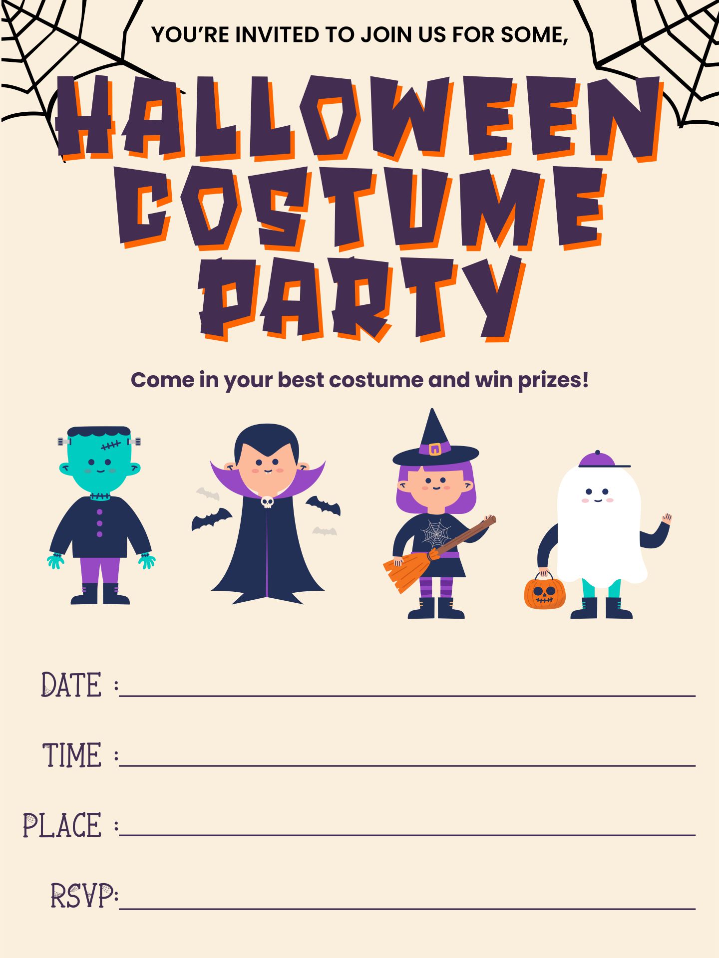 15 Best Happy Halloween Printable Party Invites PDF for Free at Printablee