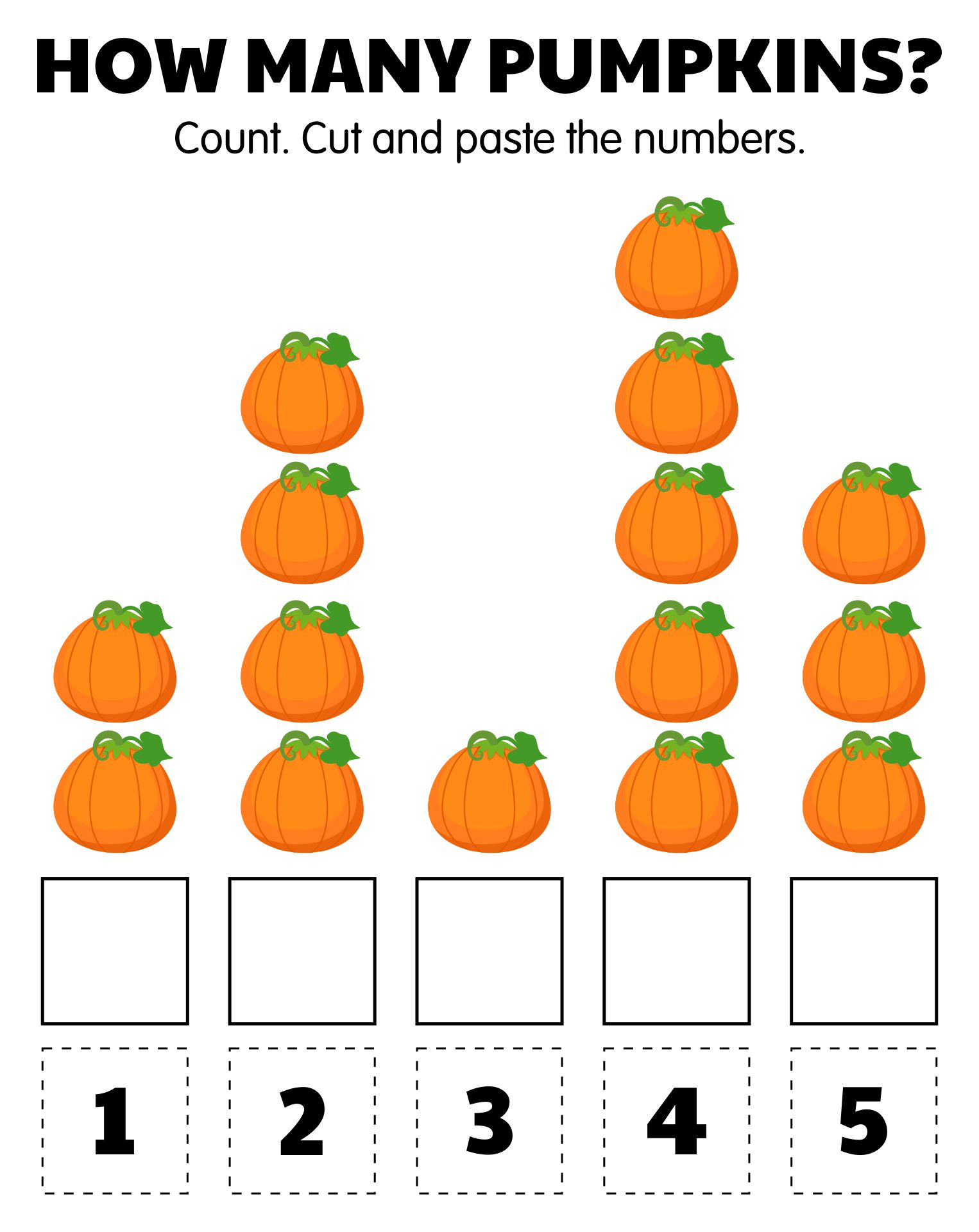 kindergarten halloween math worksheets