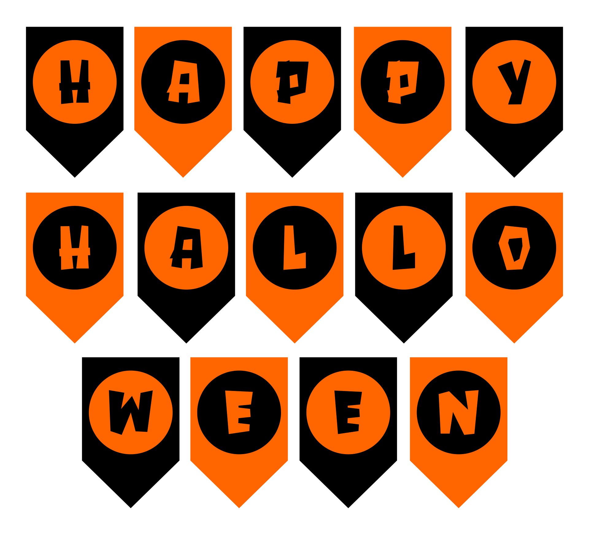 Happy Halloween Banner 15 Free PDF Printables Printablee