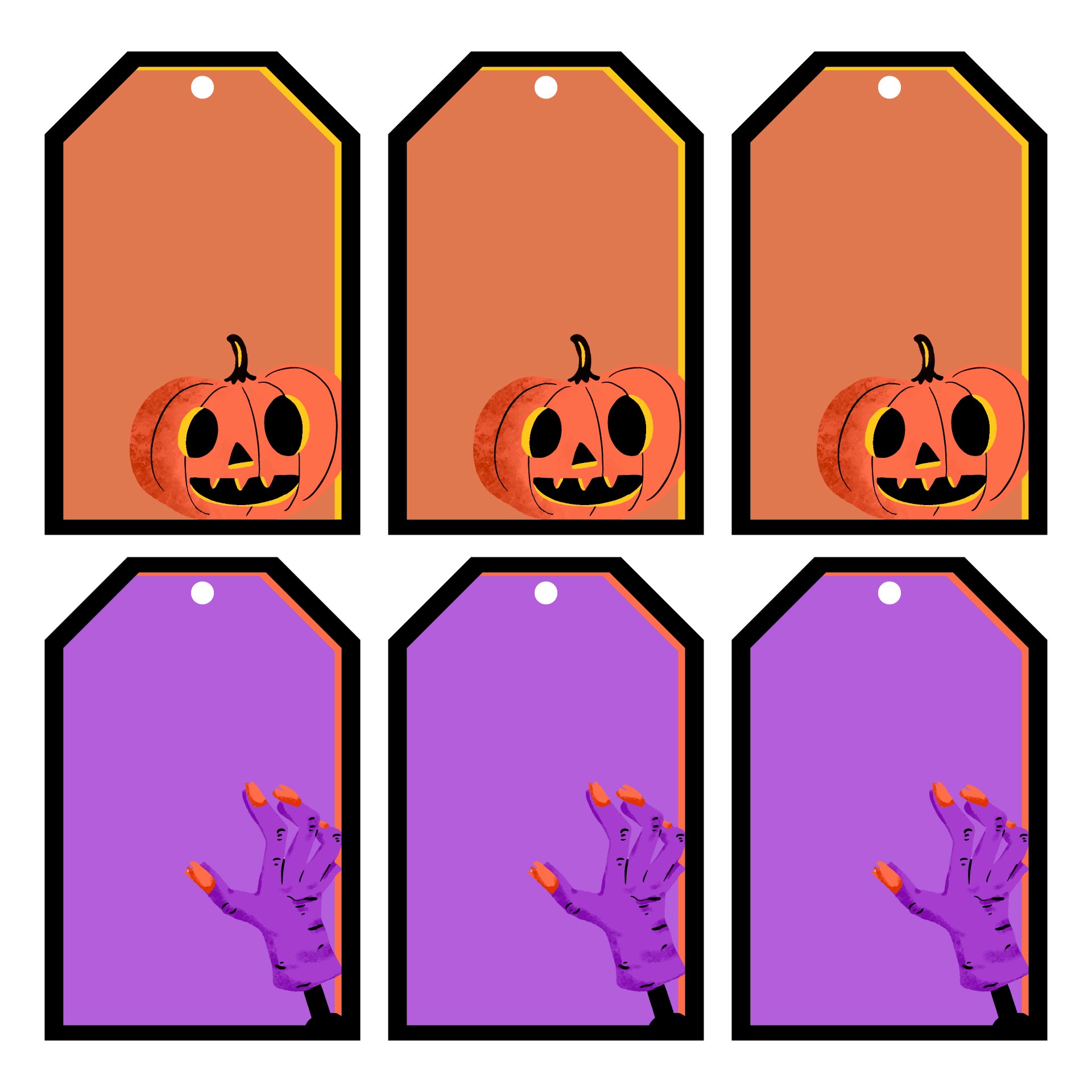 Happy Halloween Tags Free Printable