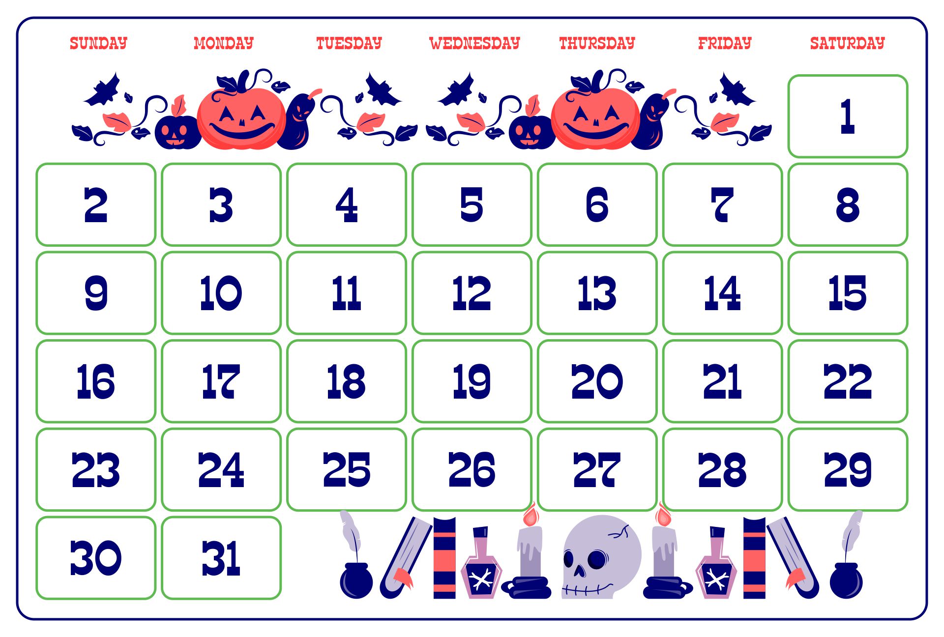 Printable Halloween Calendar 2024 Best The Best Review Of January 2024 Calendar Blank