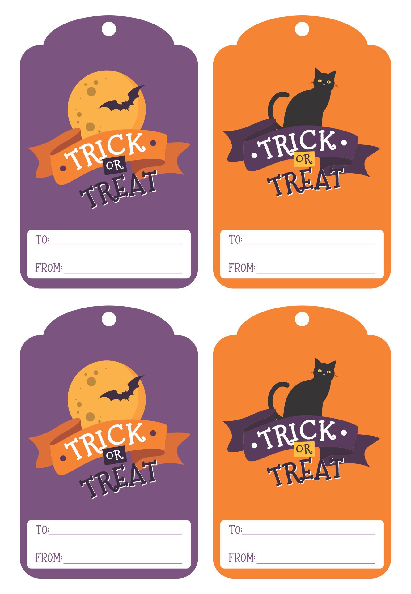 Halloween Treat Labels 15 Free PDF Printables Printablee