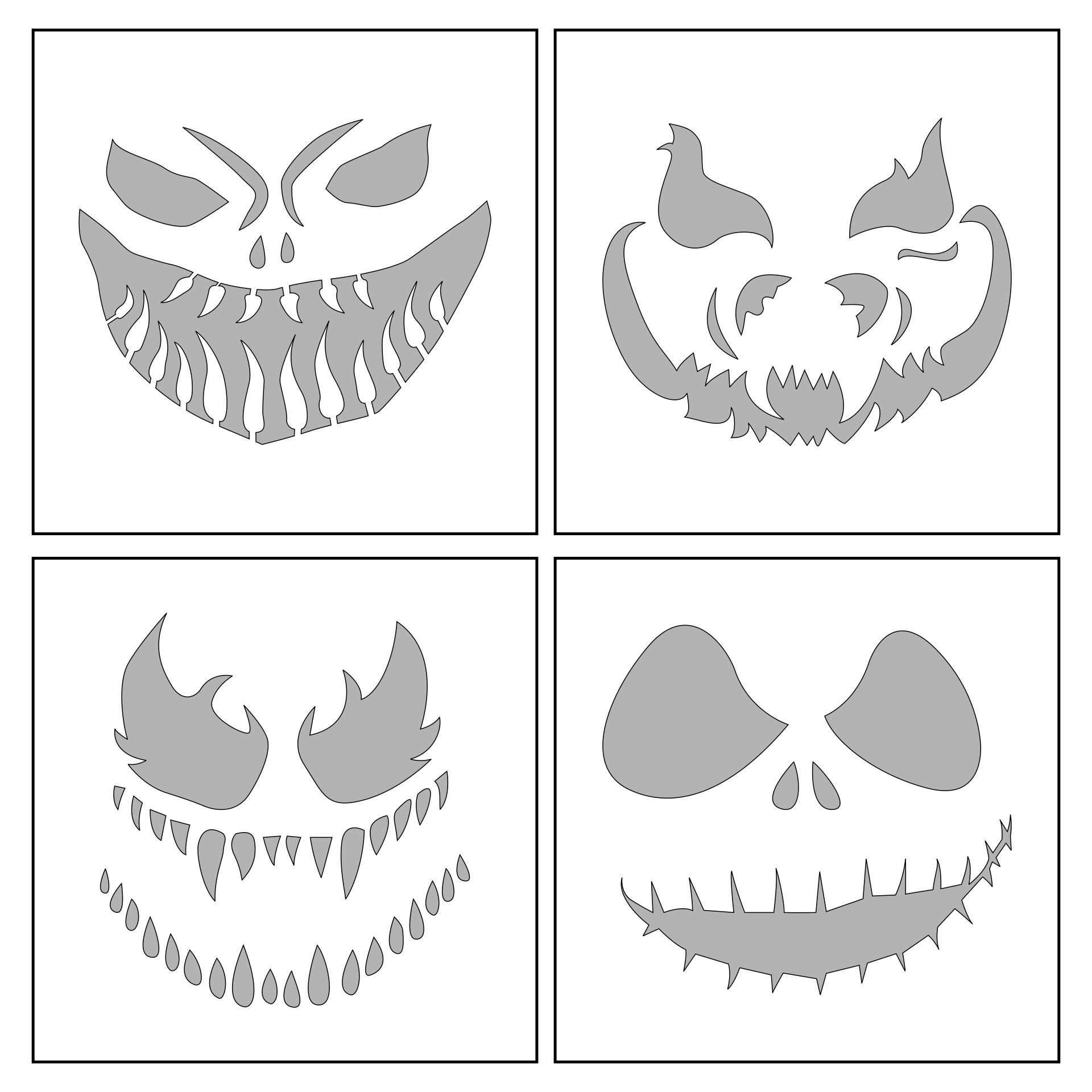 Happy Halloween Pumpkin Stencils 15 Free PDF Printables Printablee