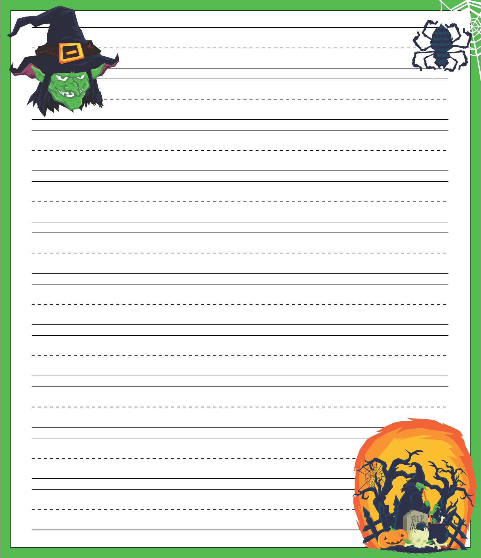 Printable Halloween Writing Paper Printable World Holiday