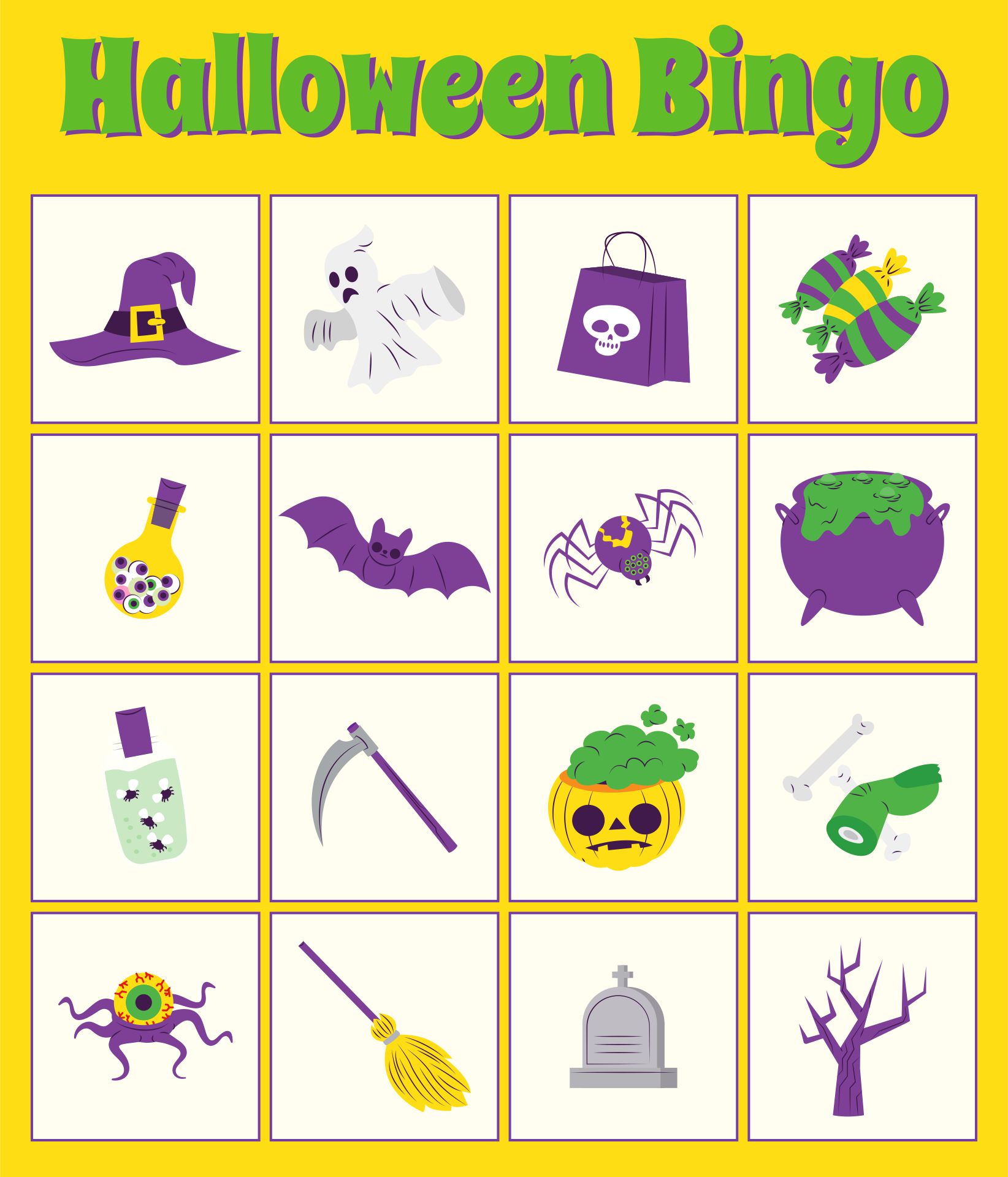 Halloween Bingo Cards - 15 Free PDF Printables | Printablee