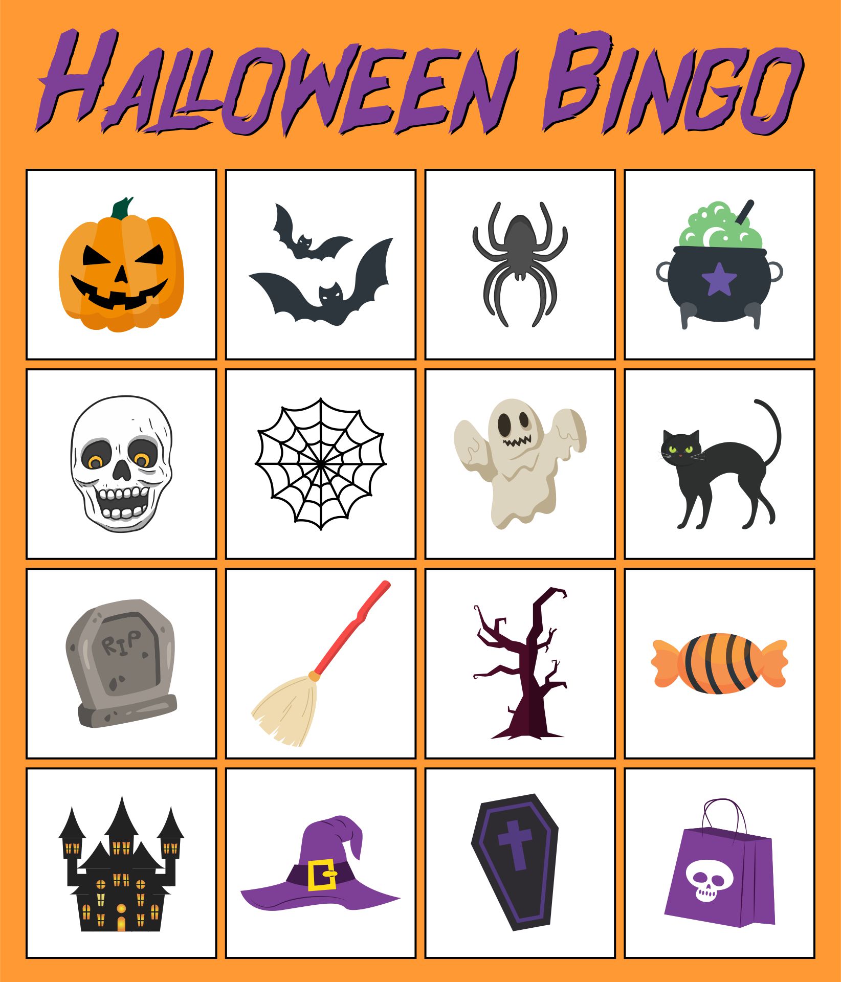 Halloween Bingo - 15 Free PDF Printables | Printablee
