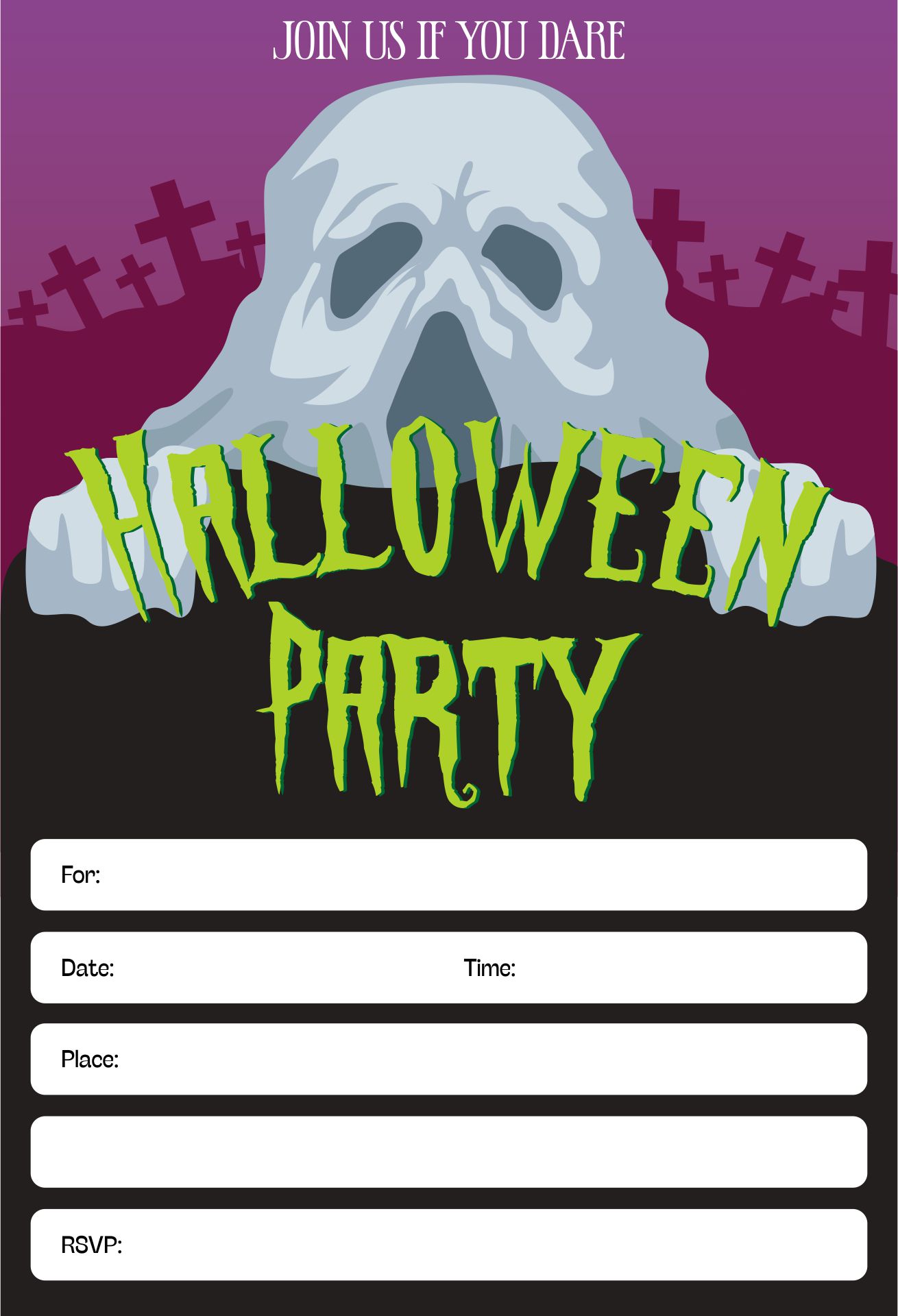 Paper Halloween Invitations - 15 Free PDF Printables | Printablee