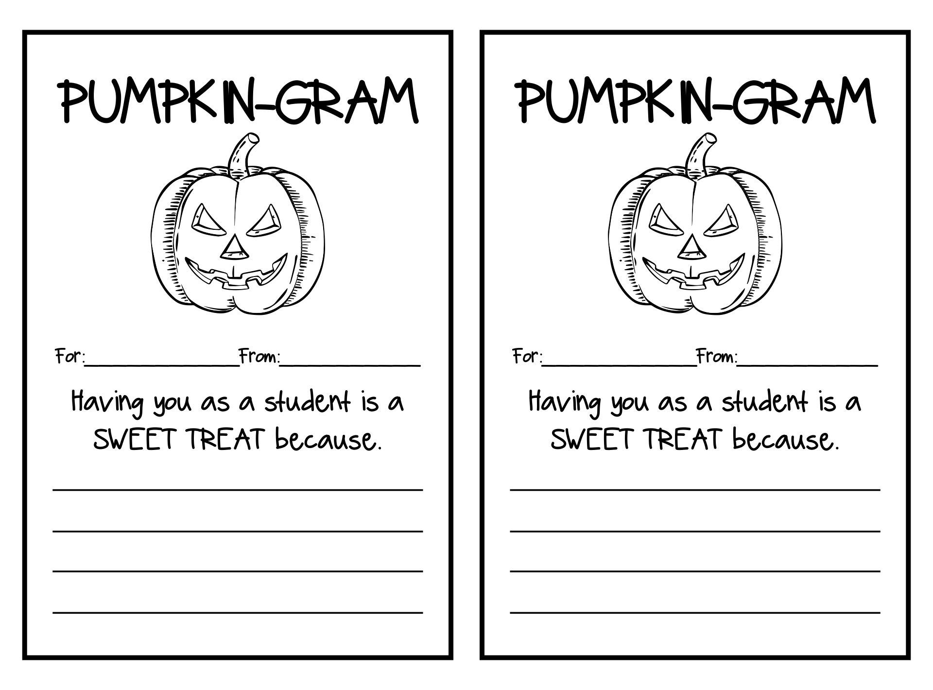 Halloween Candy Gram Template