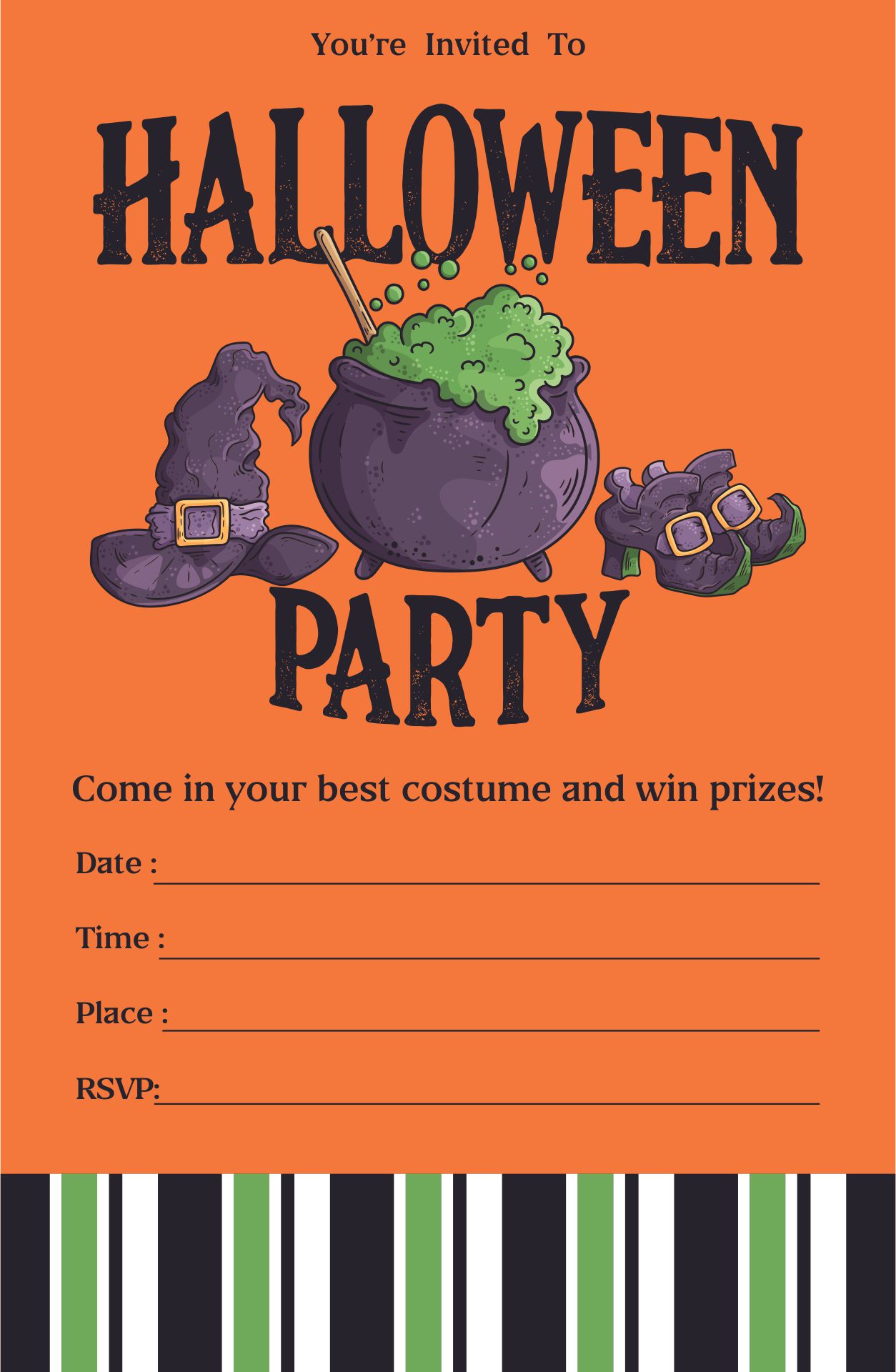 15 Best Halloween Birthday Invitations Printable PDF for Free at Printablee
