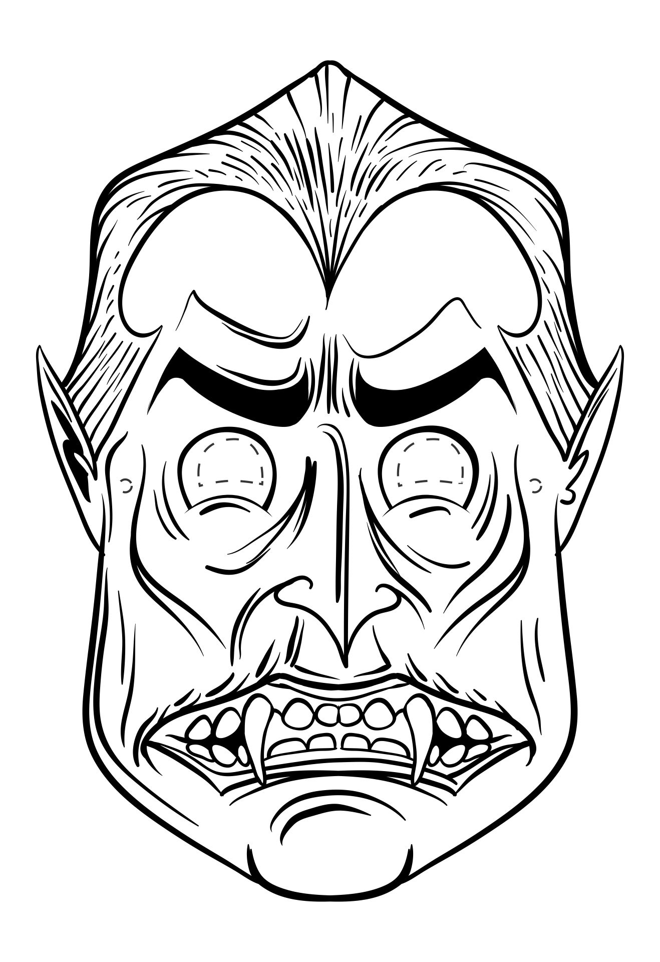 15 Best Face Coloring Printable Halloween Masks PDF For Free At Printablee