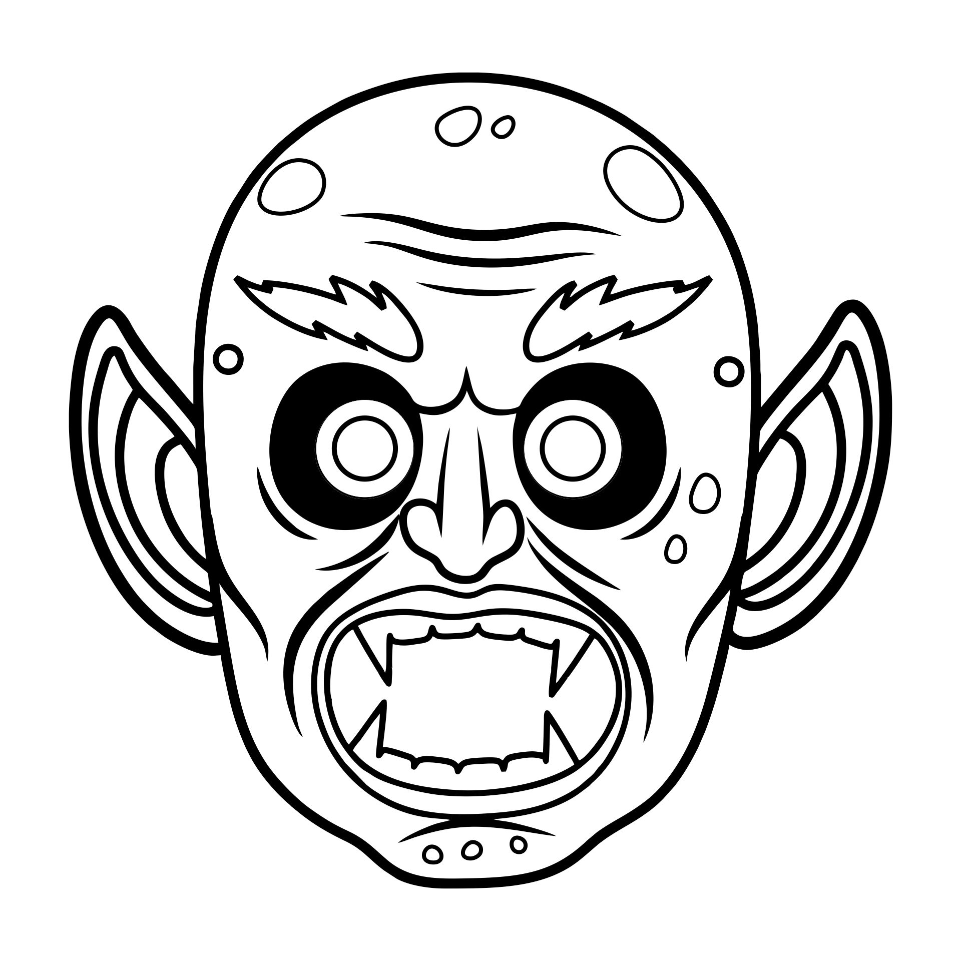 Halloween Scary Masks Coloring Coloring Pages