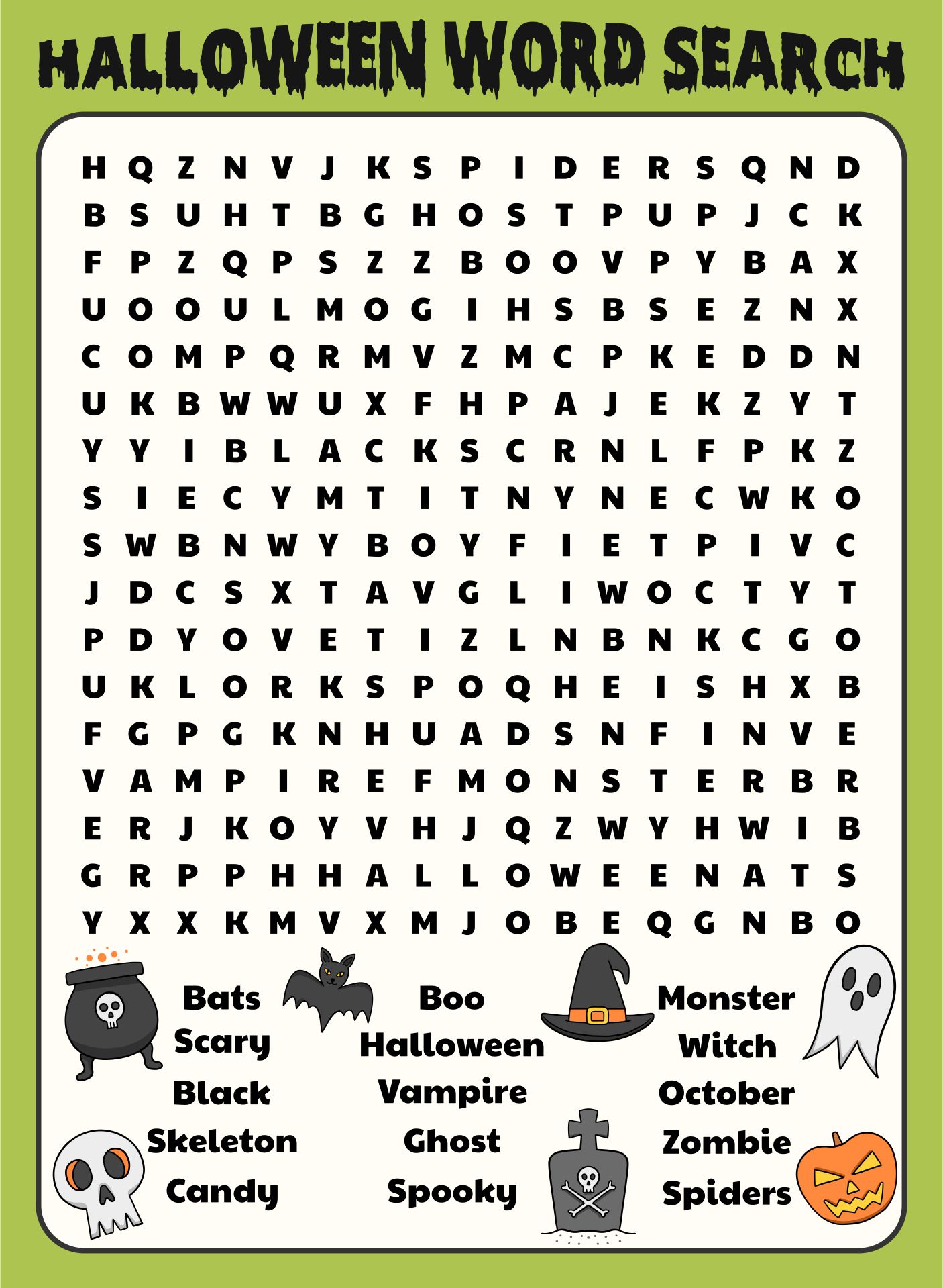 15 Best Long Halloween Word Search Printable PDF For Free At Printablee