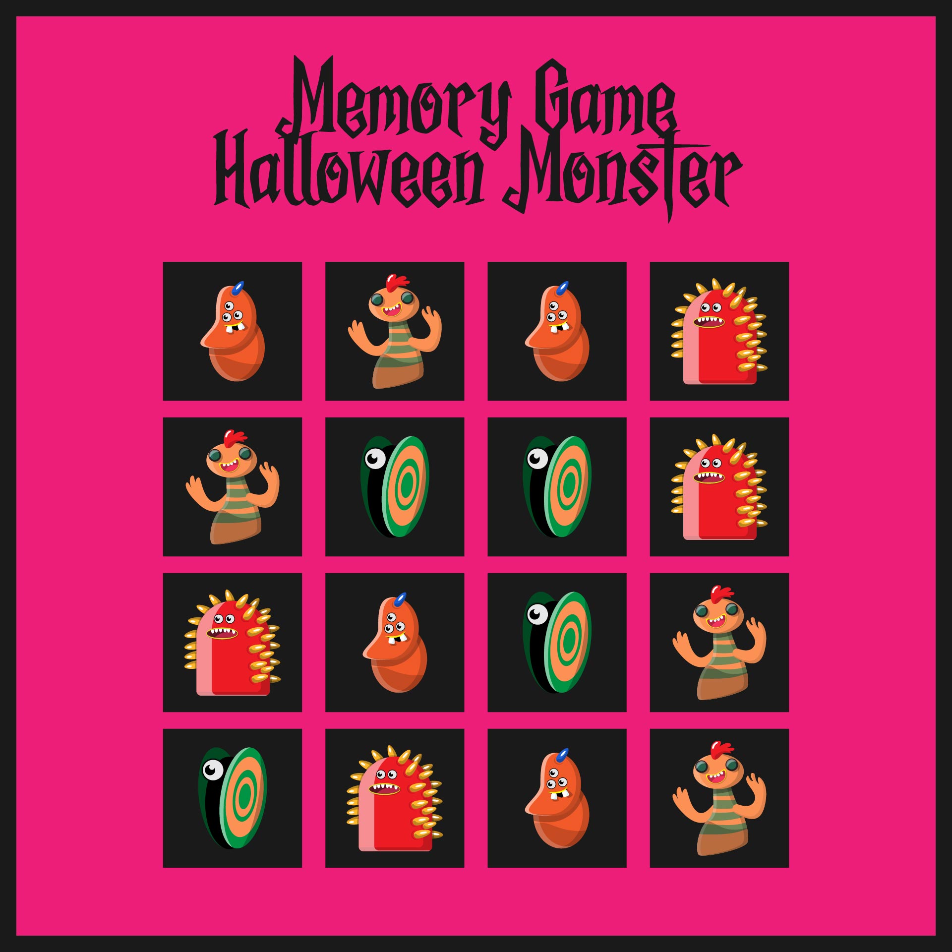 15 Best Free Printable Halloween Memory Game For Free At Printablee