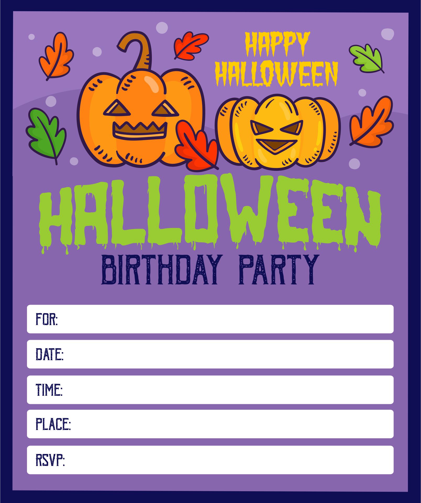 Halloween Invitations - 15 Free PDF Printables | Printablee