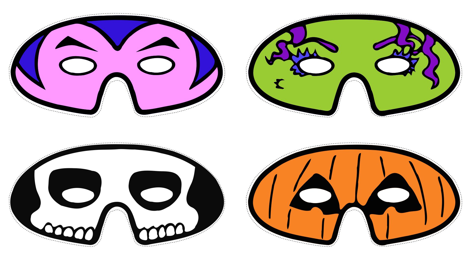 15 Best Printable Halloween Masks To Color Printablee