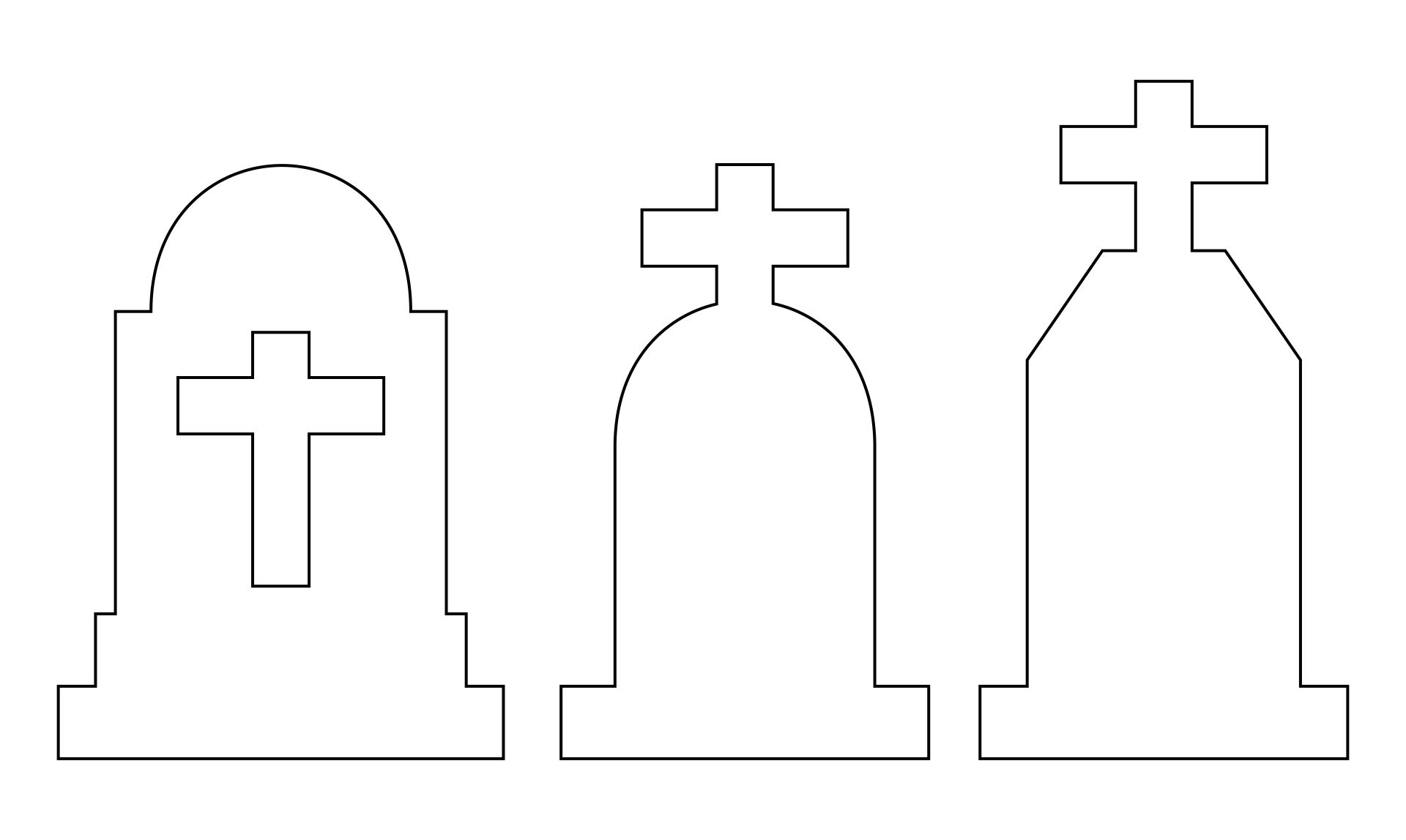 Halloween Tombstone Shapes