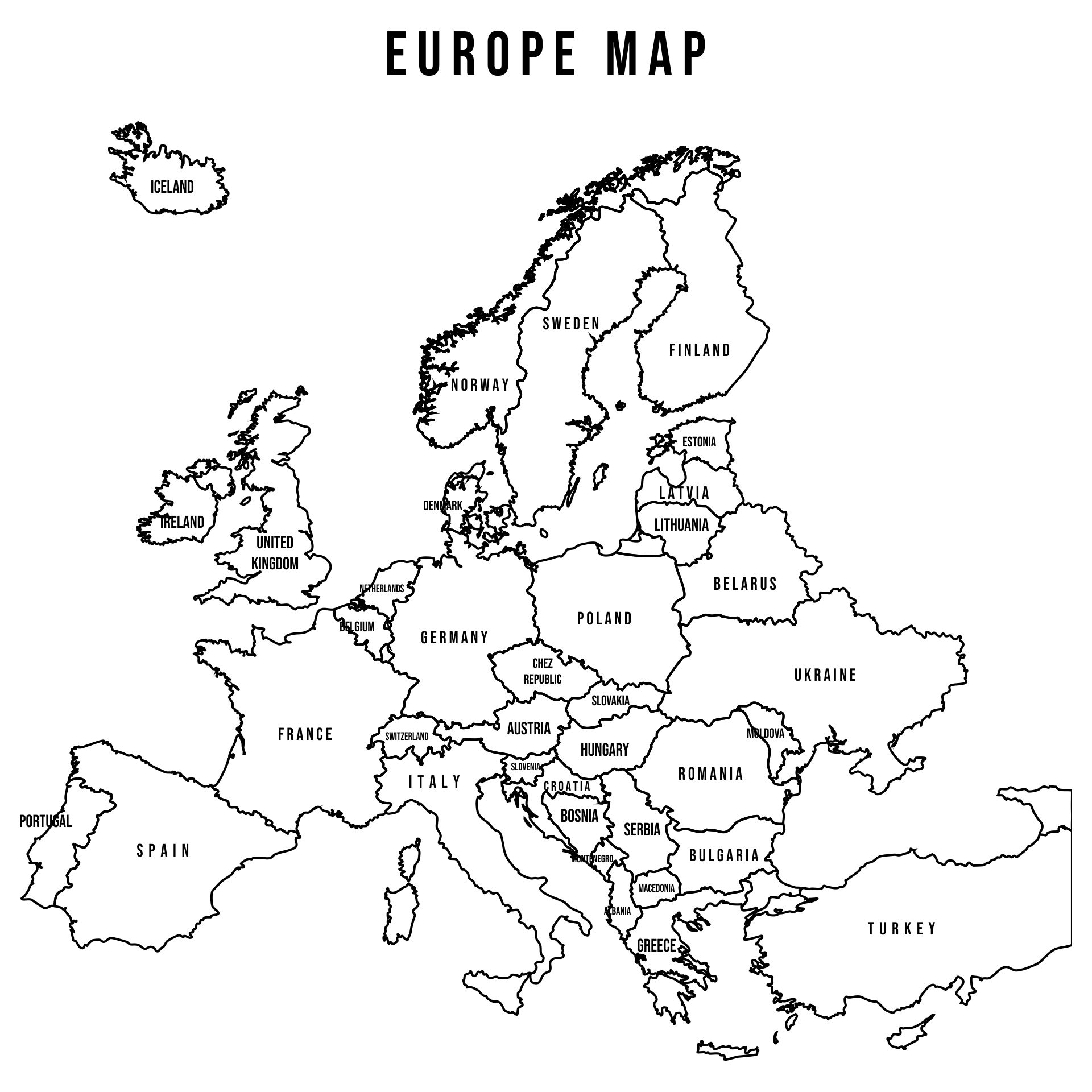 hořet Hrst Stevard blank map of european countries Diskriminační