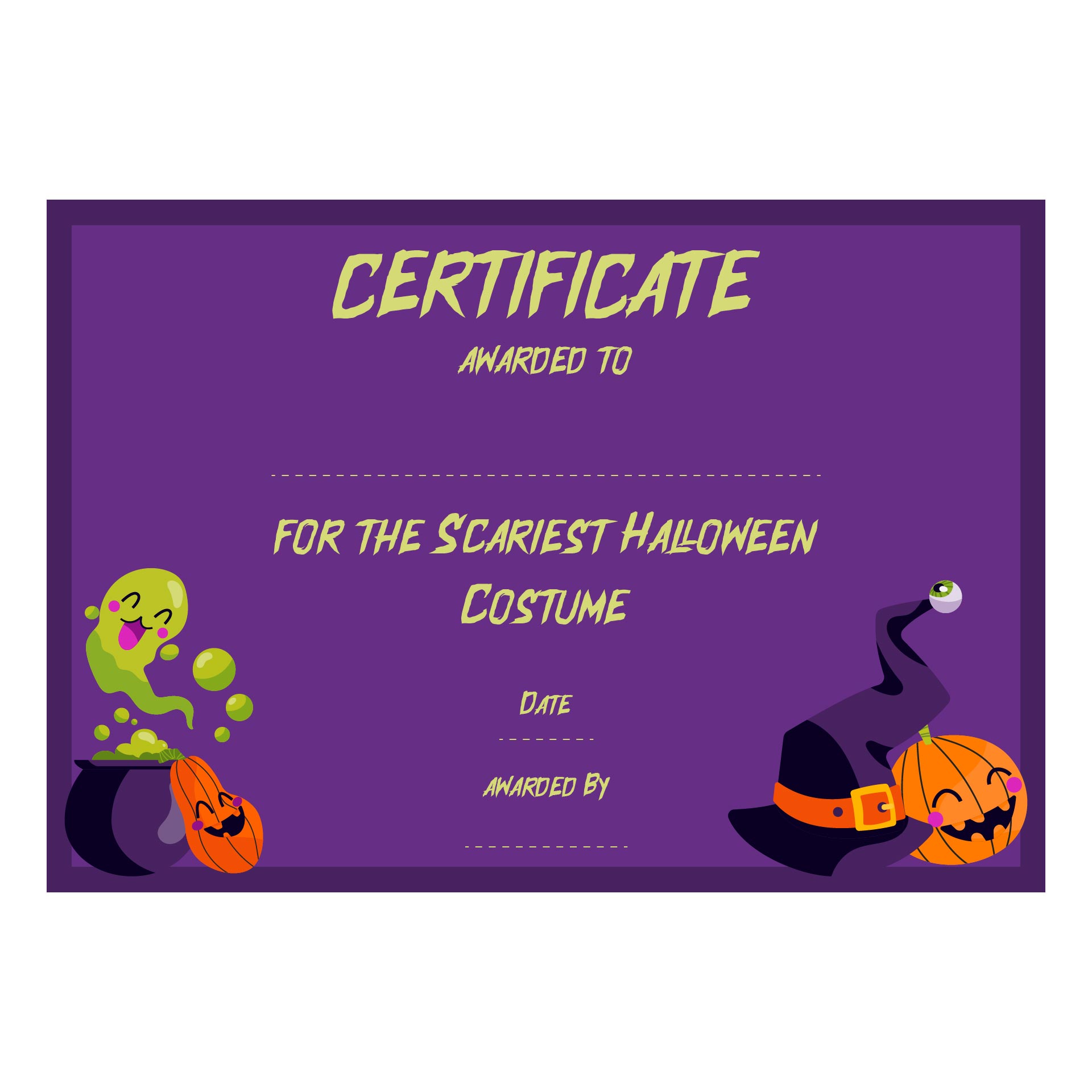 Halloween Certificate Templates - 15 Free PDF Printables | Printablee