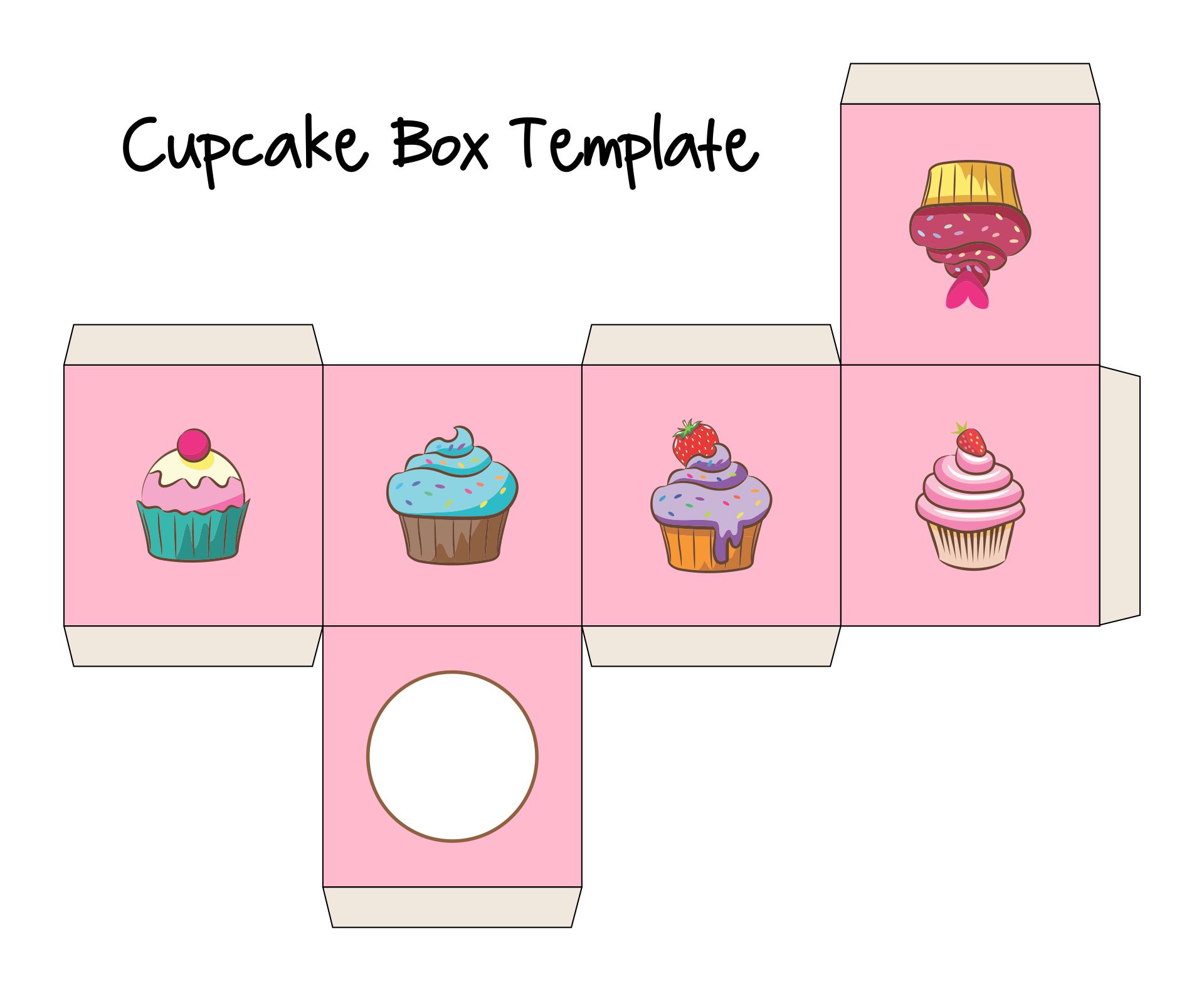 Printable Cupcake Cutouts Template