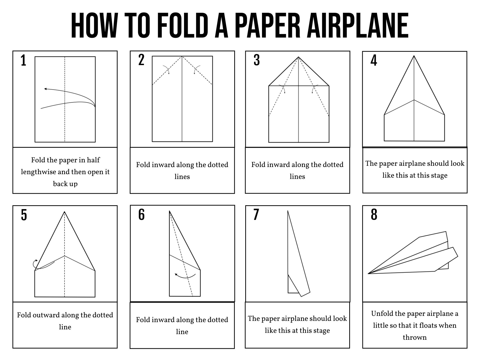 Paper Airplane Templates - 14 Free PDF Printables | Printablee