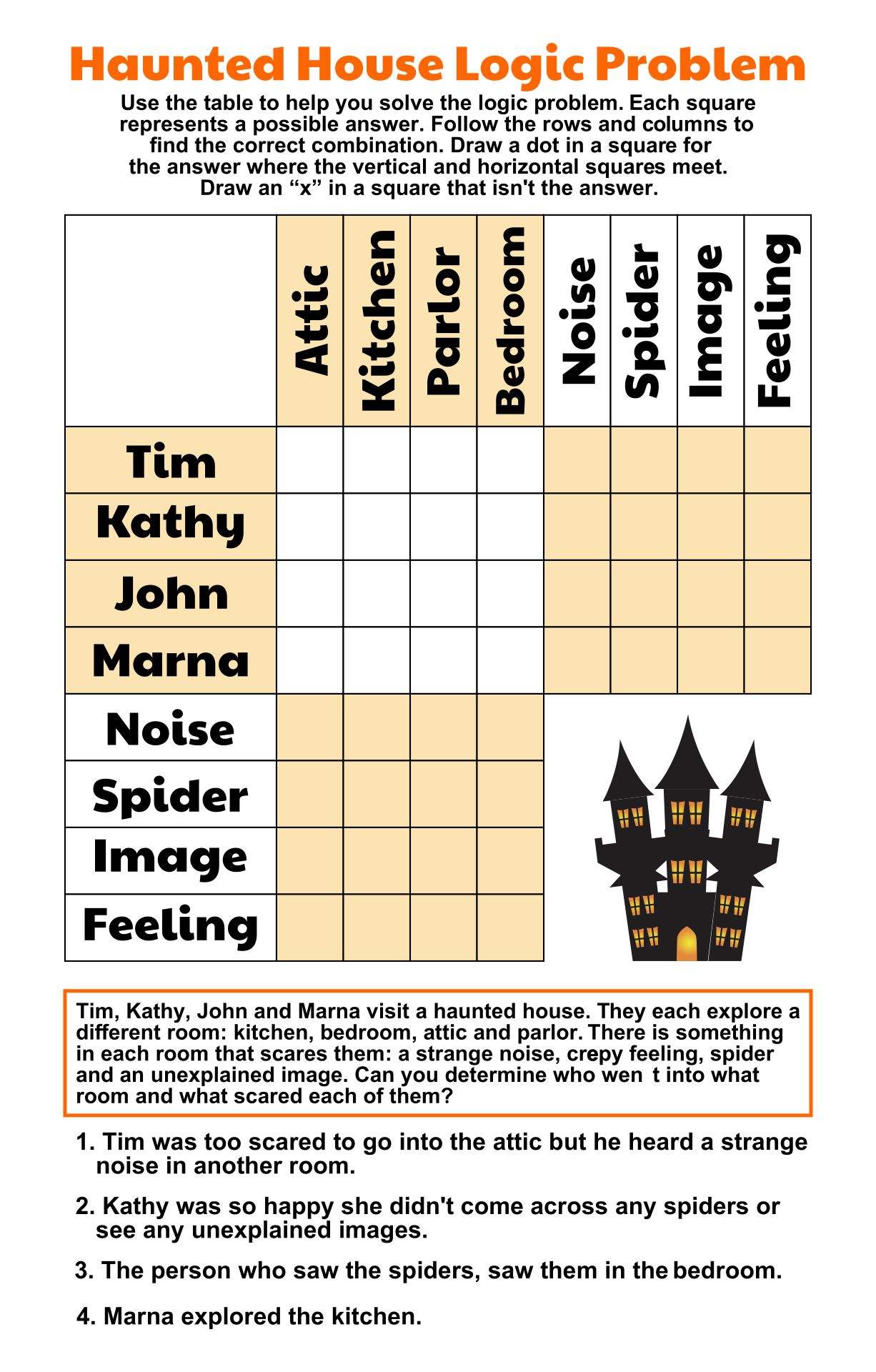 15 Best Halloween Logic Puzzles Printable PDF For Free At Printablee