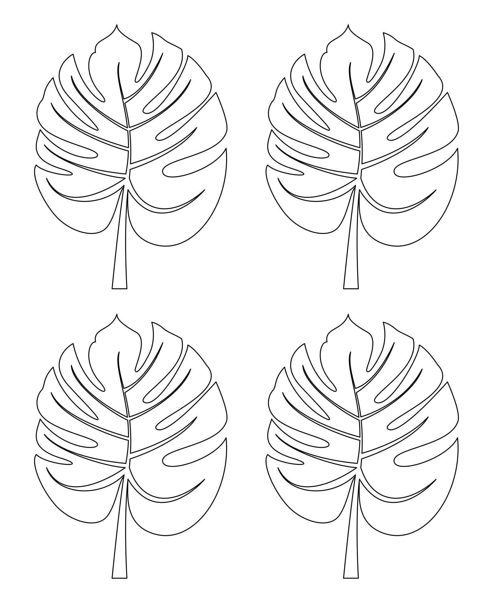 Printable Palm Leaf Pattern