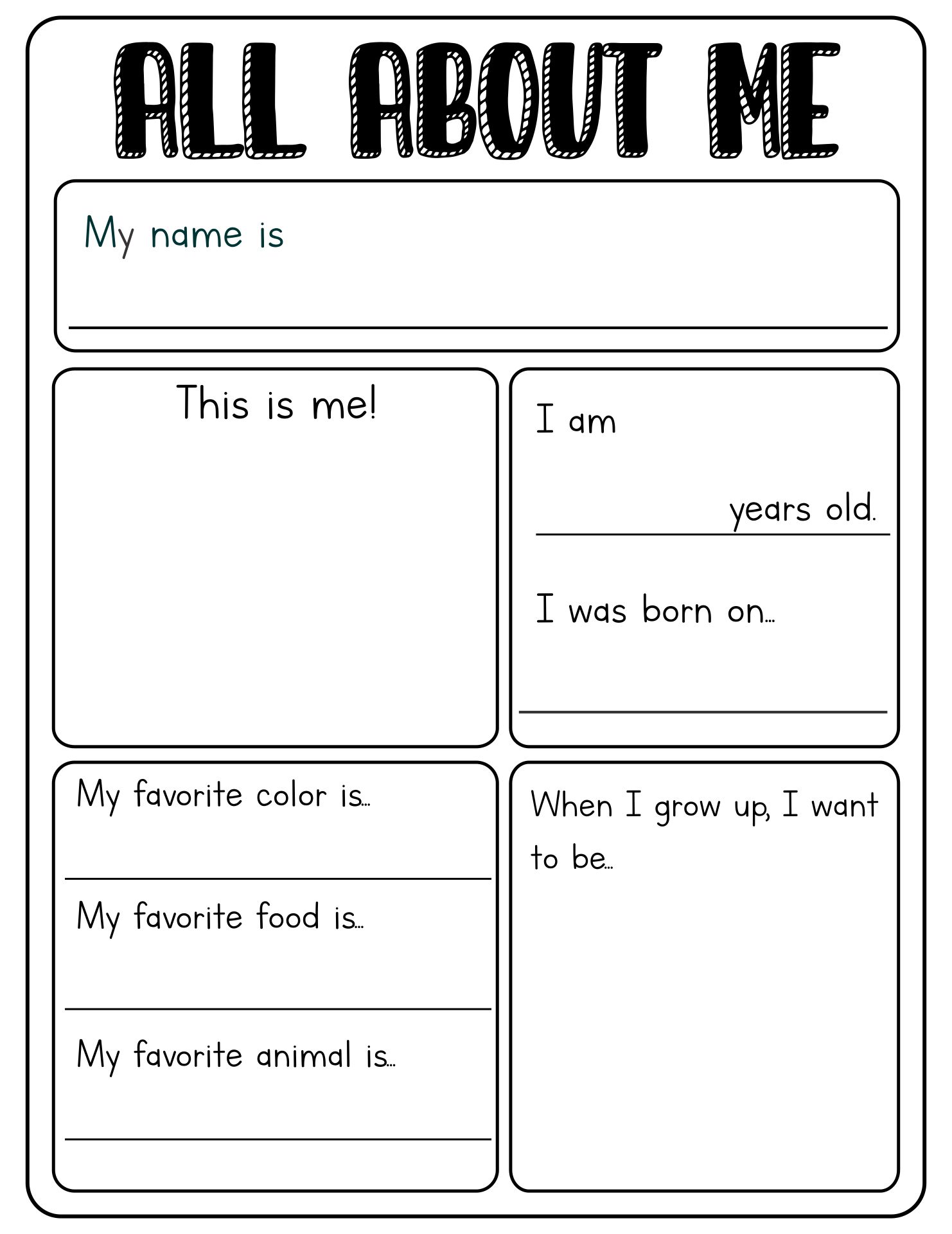 free printable all about me worksheet modern homeschool family free