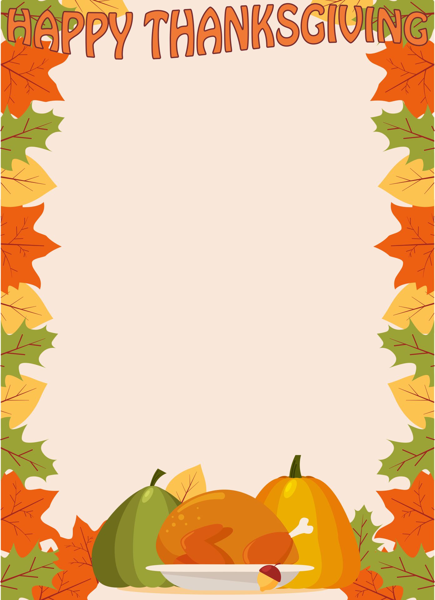 10 Best Thanksgiving Border Clip Art Printable PDF for Free at Printablee