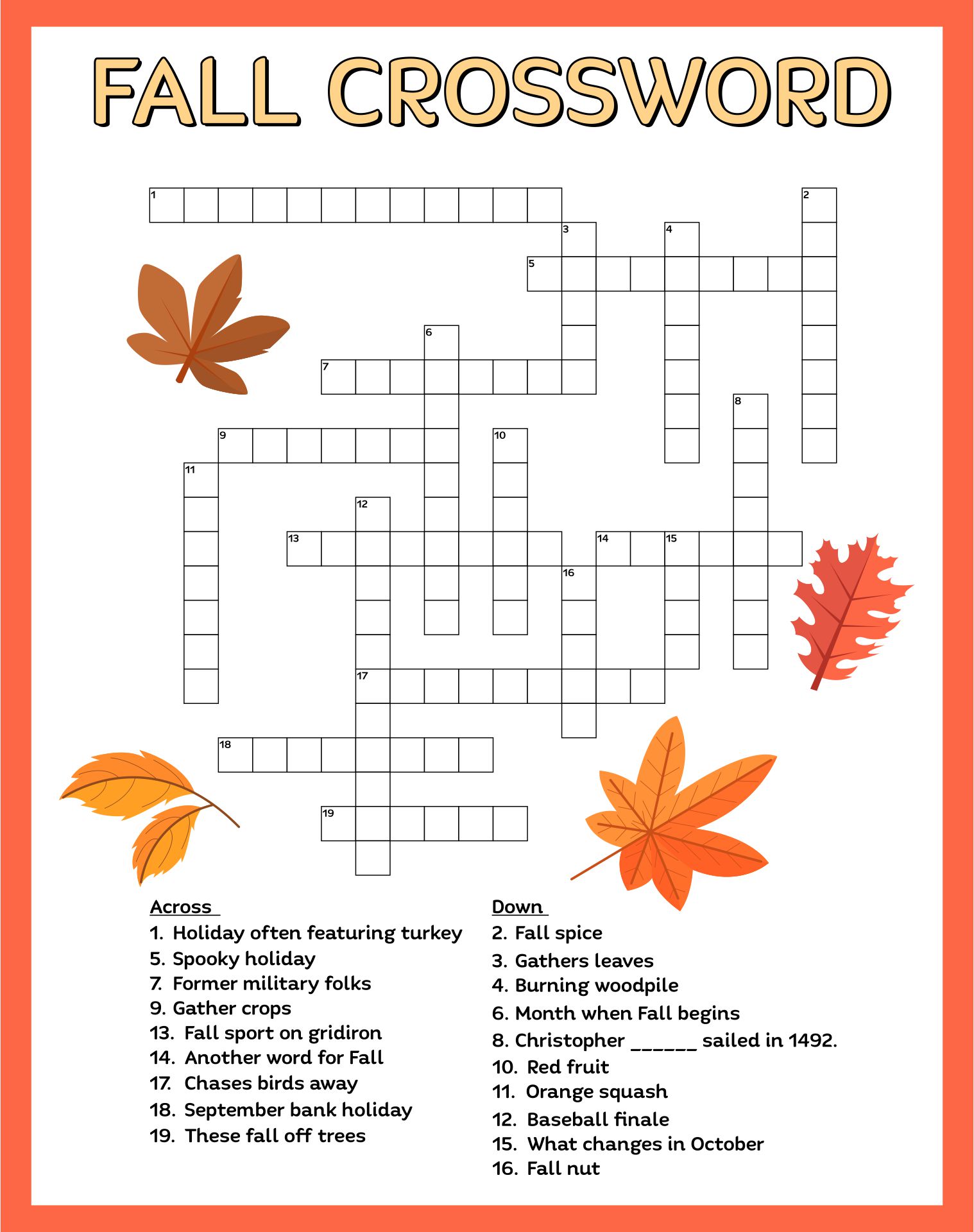 10 Best Free Printable Fall Worksheets Printablee