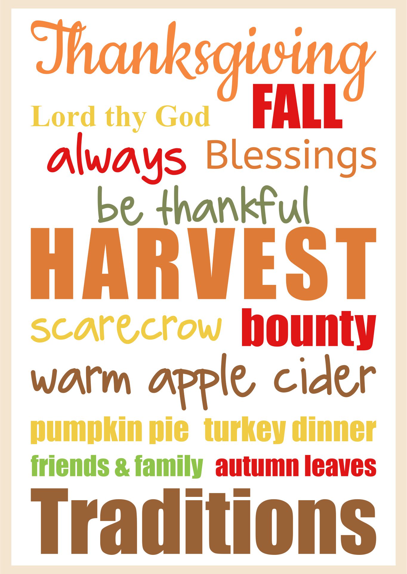 For The Fall And Thanksgiving Subway Art - 10 Free PDF Printables ...