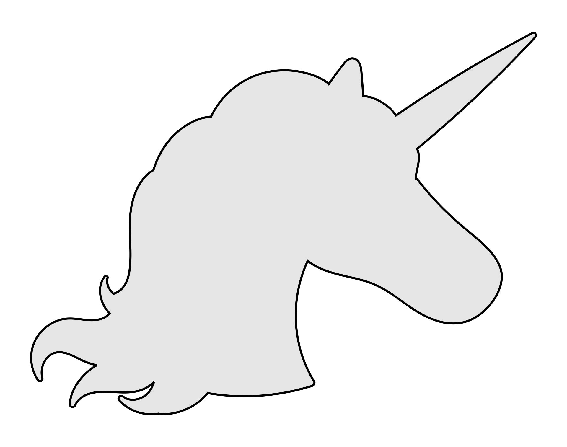 Easy Unicorn Stencil