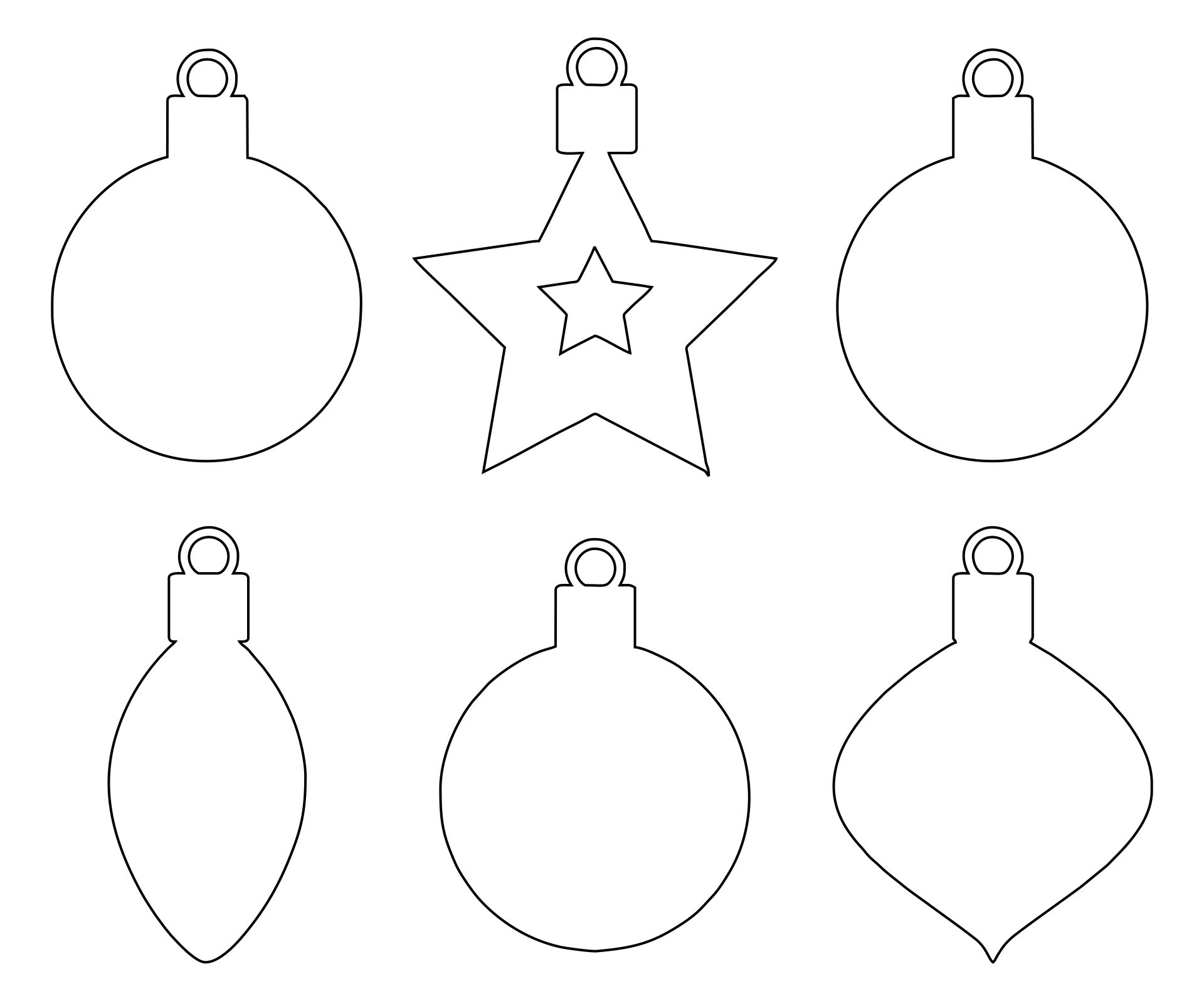 Christmas Ornaments - 15 Free PDF Printables | Printablee
