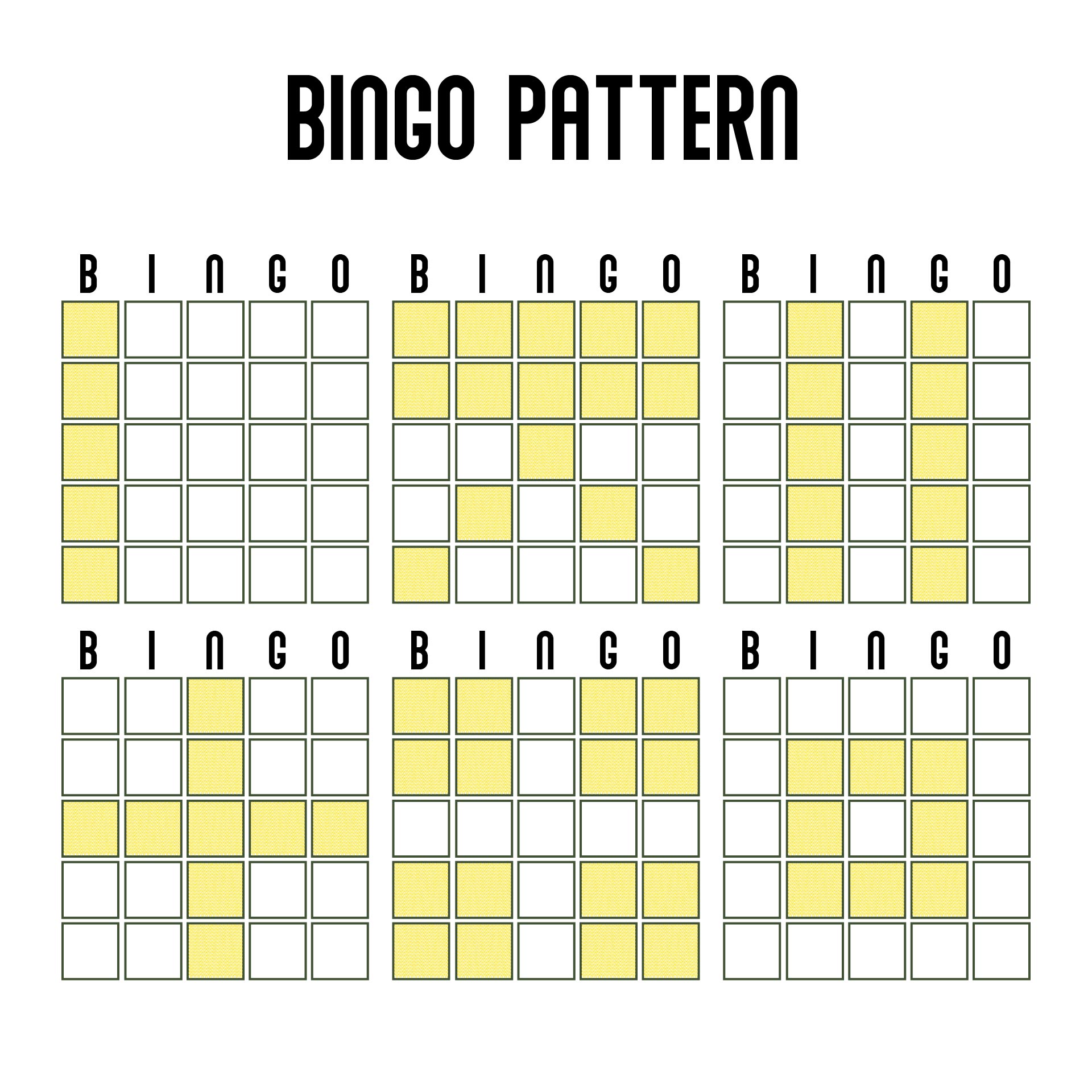 Bingo Game Patterns 12 Free PDF Printables Printablee