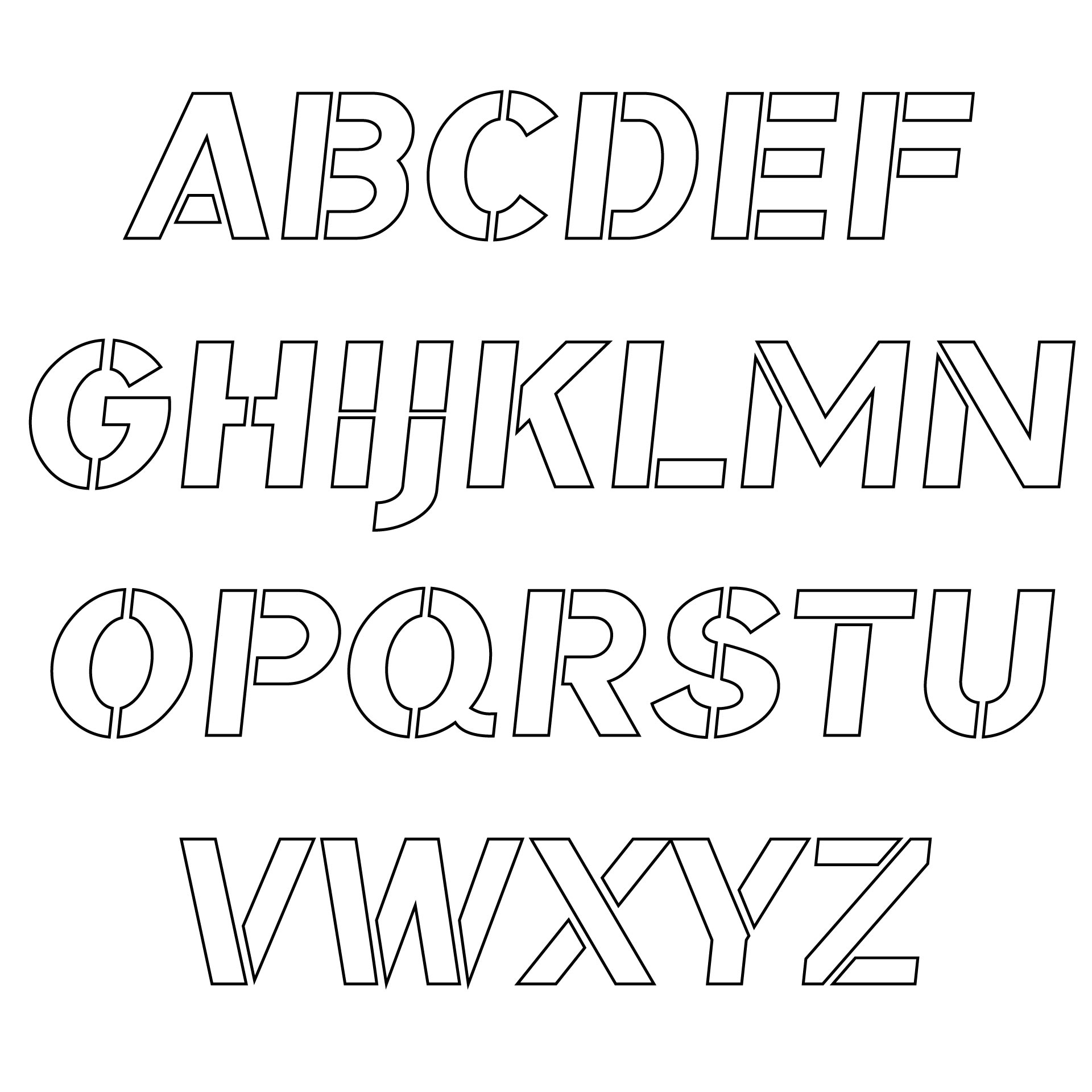 10 Best Free Printable Letter Stencils Designs PDF for Free at Printablee