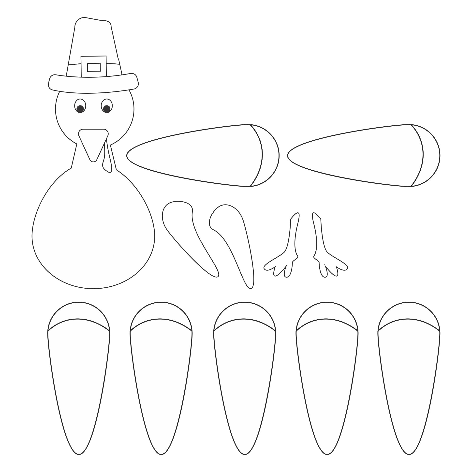 10 Best Thanksgiving Turkey Cutouts Printable PDF for Free at Printablee