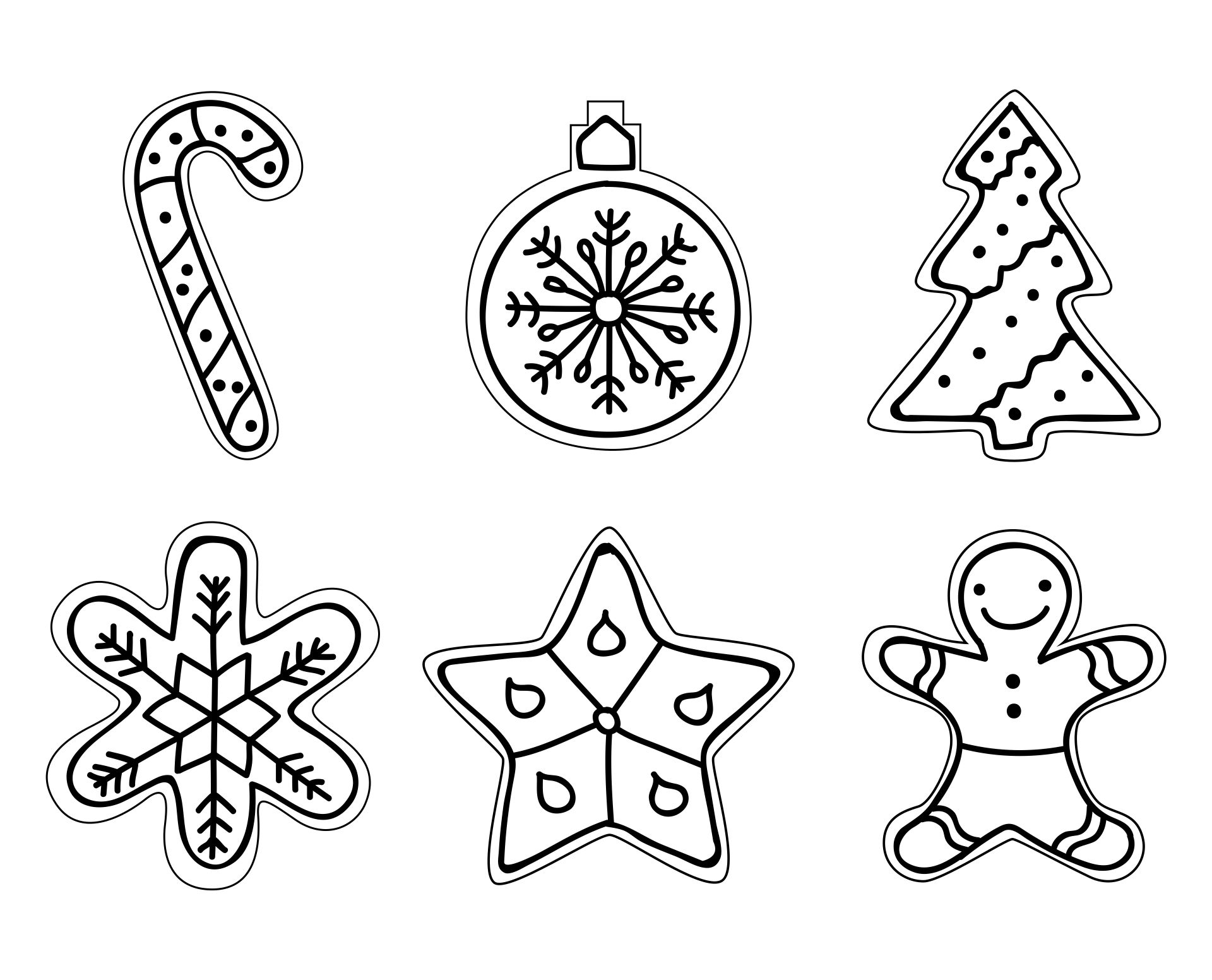 Christmas Cookie Coloring Pages